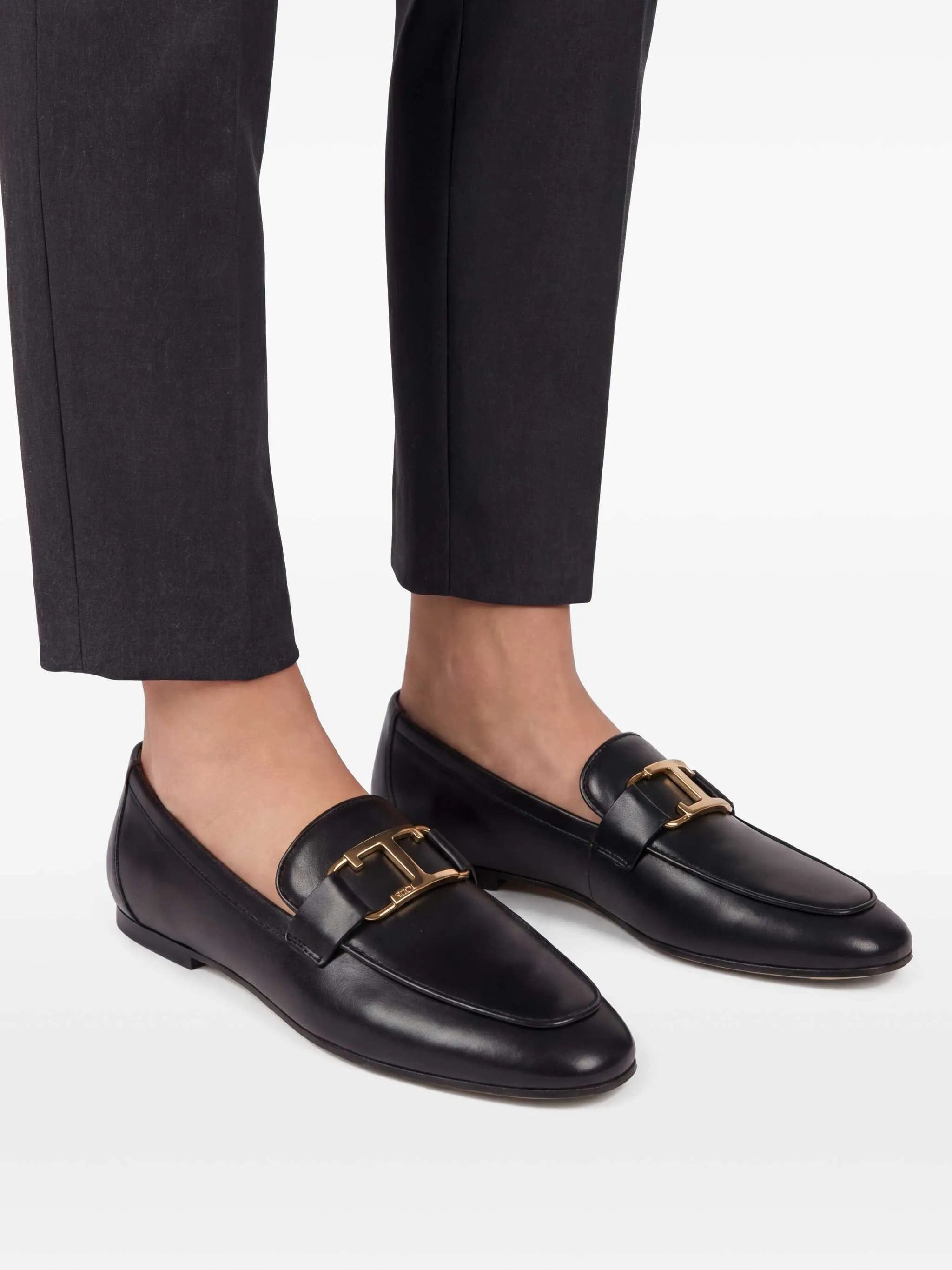 Tod's T - logo leather loafers