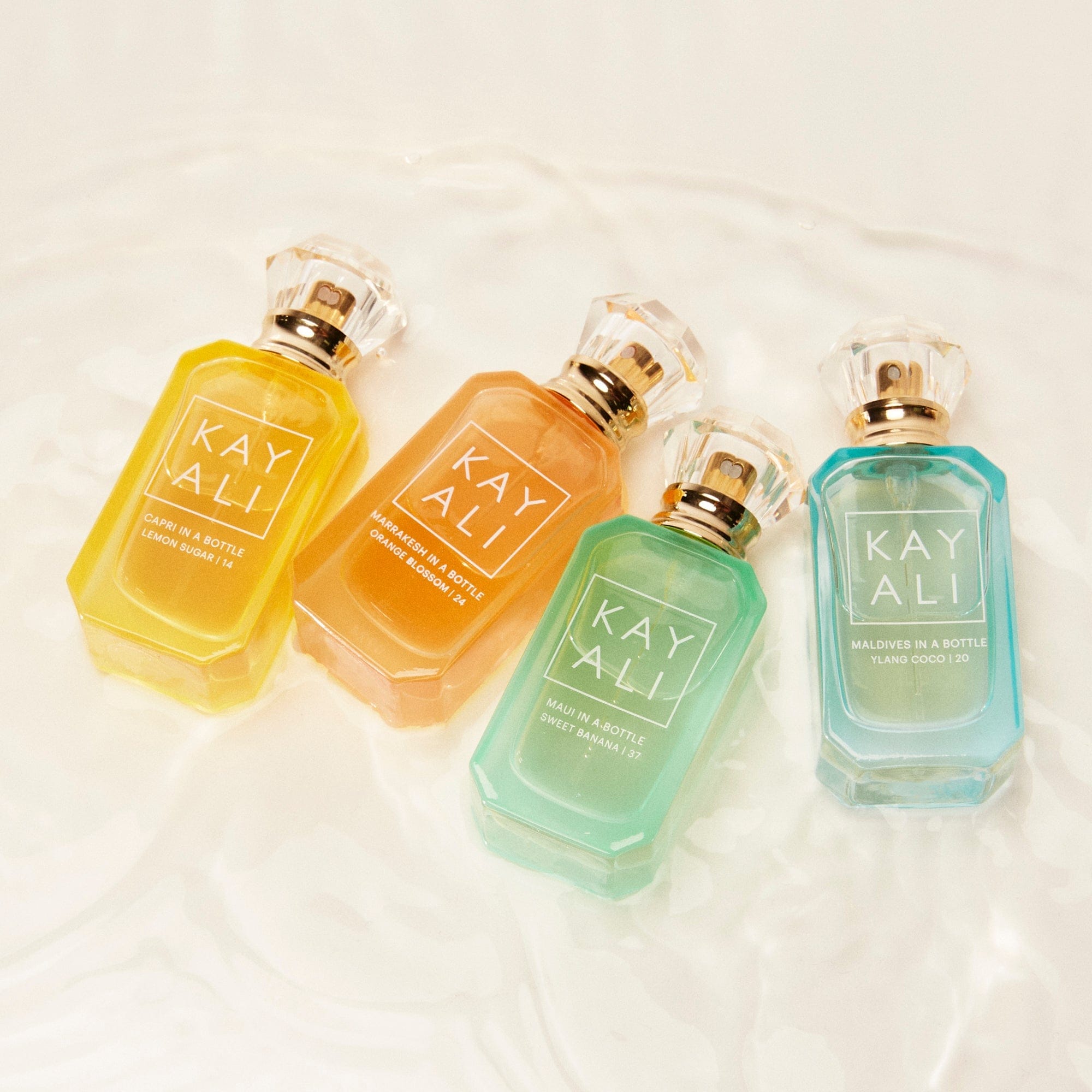 Kayali Vacay in a Bottle Miniature Set (Capri, Maui, Maldives, Marrakesh)