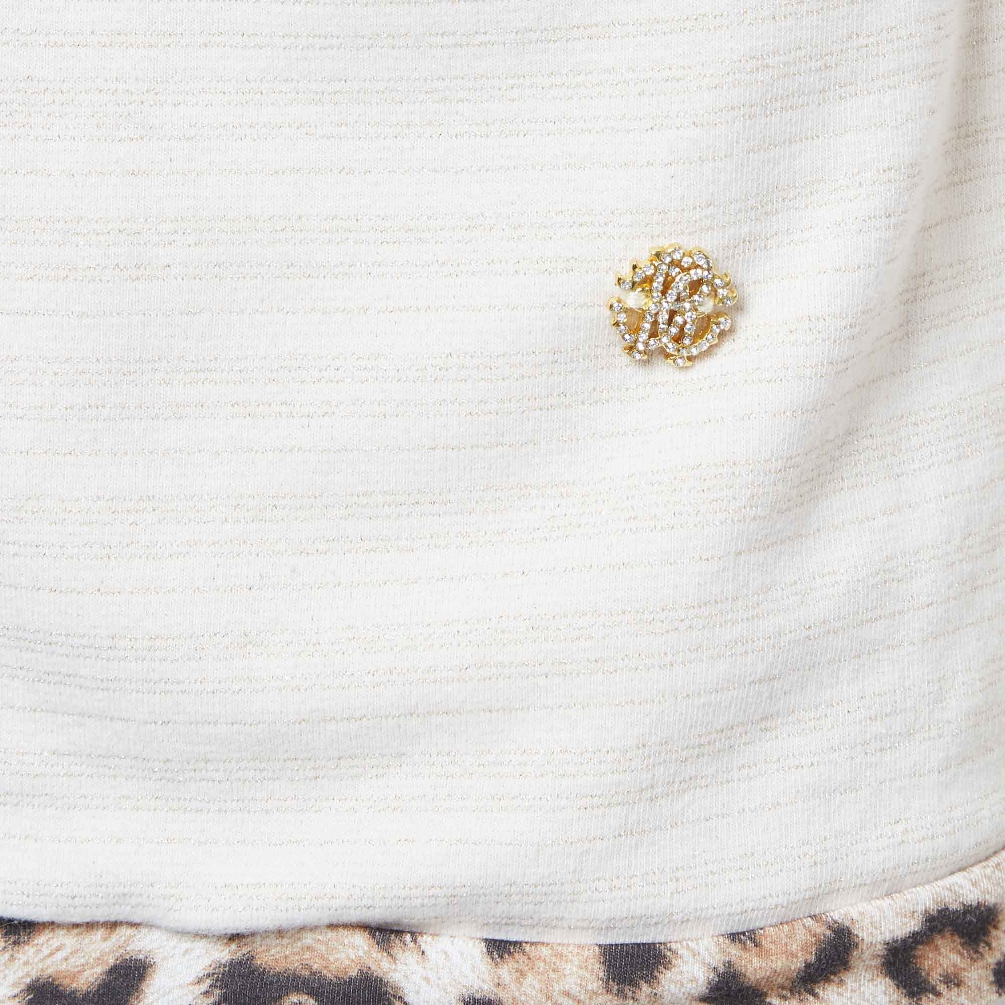 Roberto Cavalli Beige Cotton Zip - Up Jacket