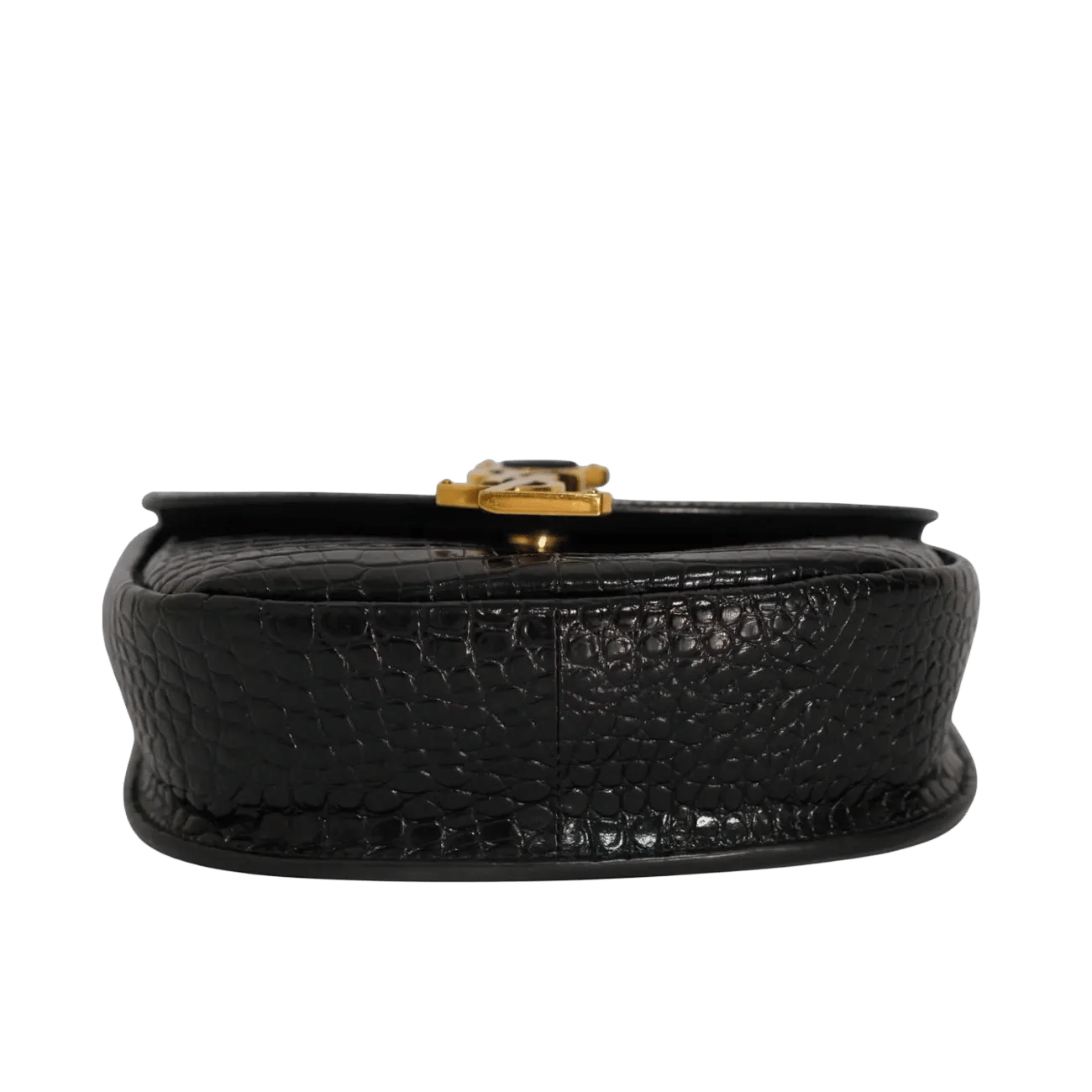 True To Sole Saint Laurent Kaia Crossbody Croco Embossed Leather