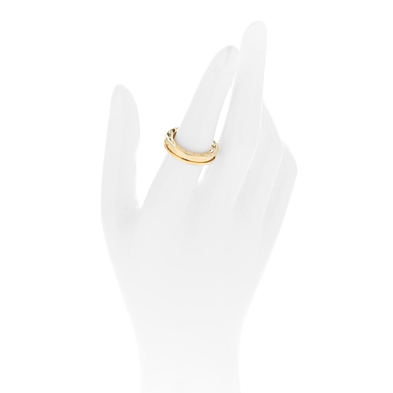 Bulgari 18K Yellow Gold B.Zero1 One - Band Ring 53 6.5