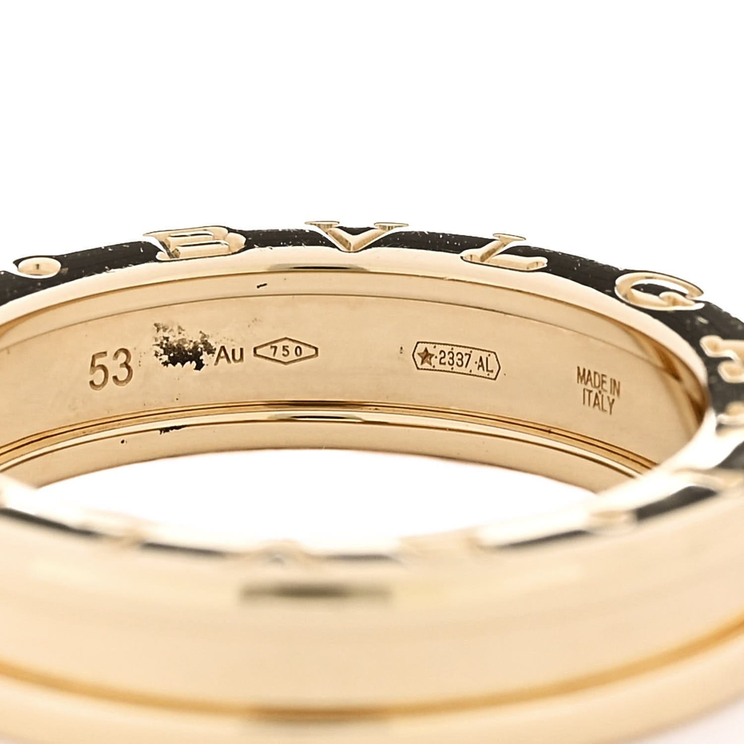 Bulgari 18K Yellow Gold B.Zero1 One - Band Ring 53 6.5