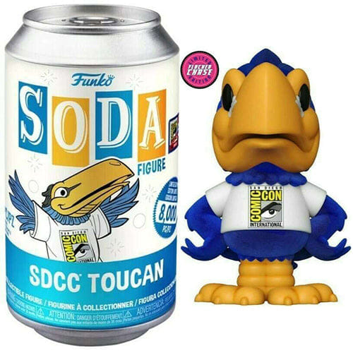 Funko Soda SDCC Toucan Flocked, Opened - SDCC Exclusive **Chase**