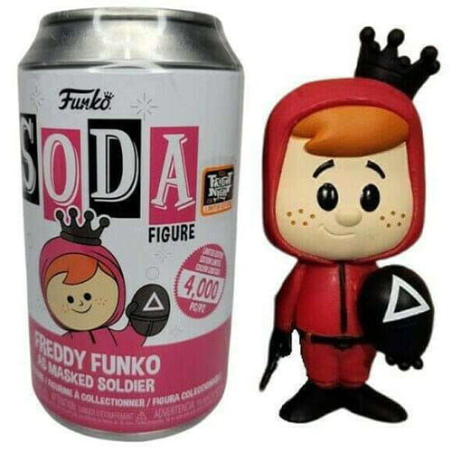 Funko Soda Freddy as Masked Soldier Triangle, Opened - 2022 Fright Night Exclusive