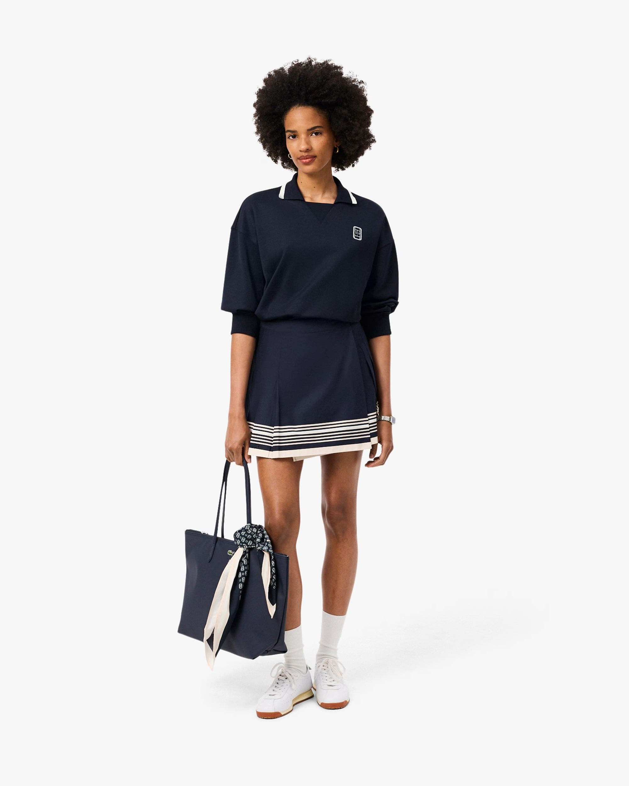 Lacoste Falda corta de rayas Lacoste Runway para mujer