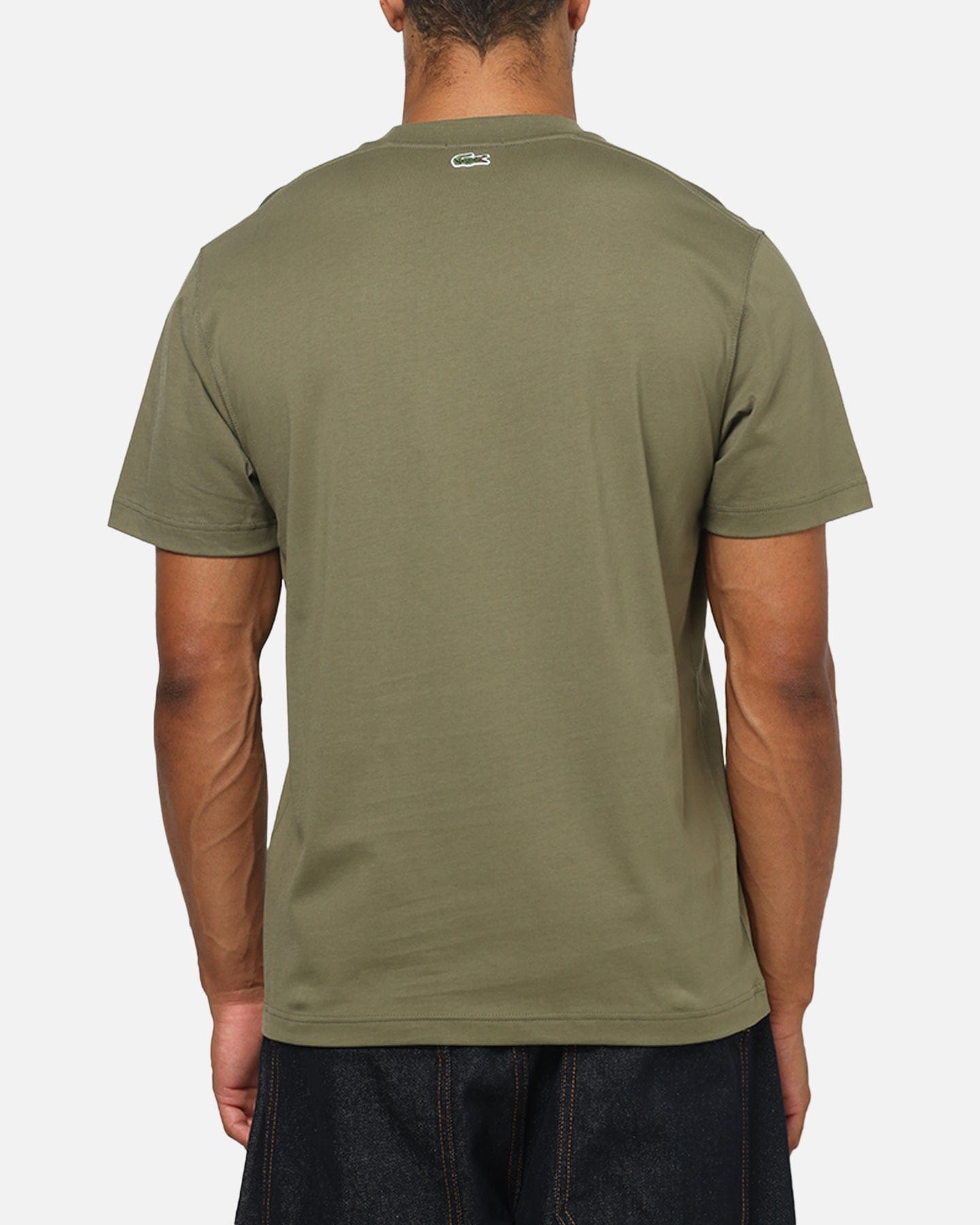 Lacoste Soft Branding Croc Logo T - Shirt Olive