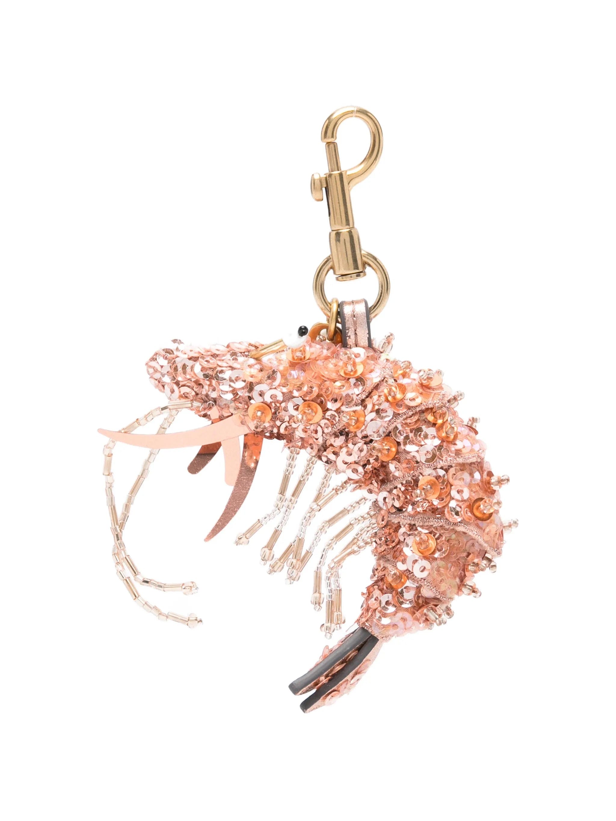 Anya Hindmarch Shrimp sequin - embellished bag charm