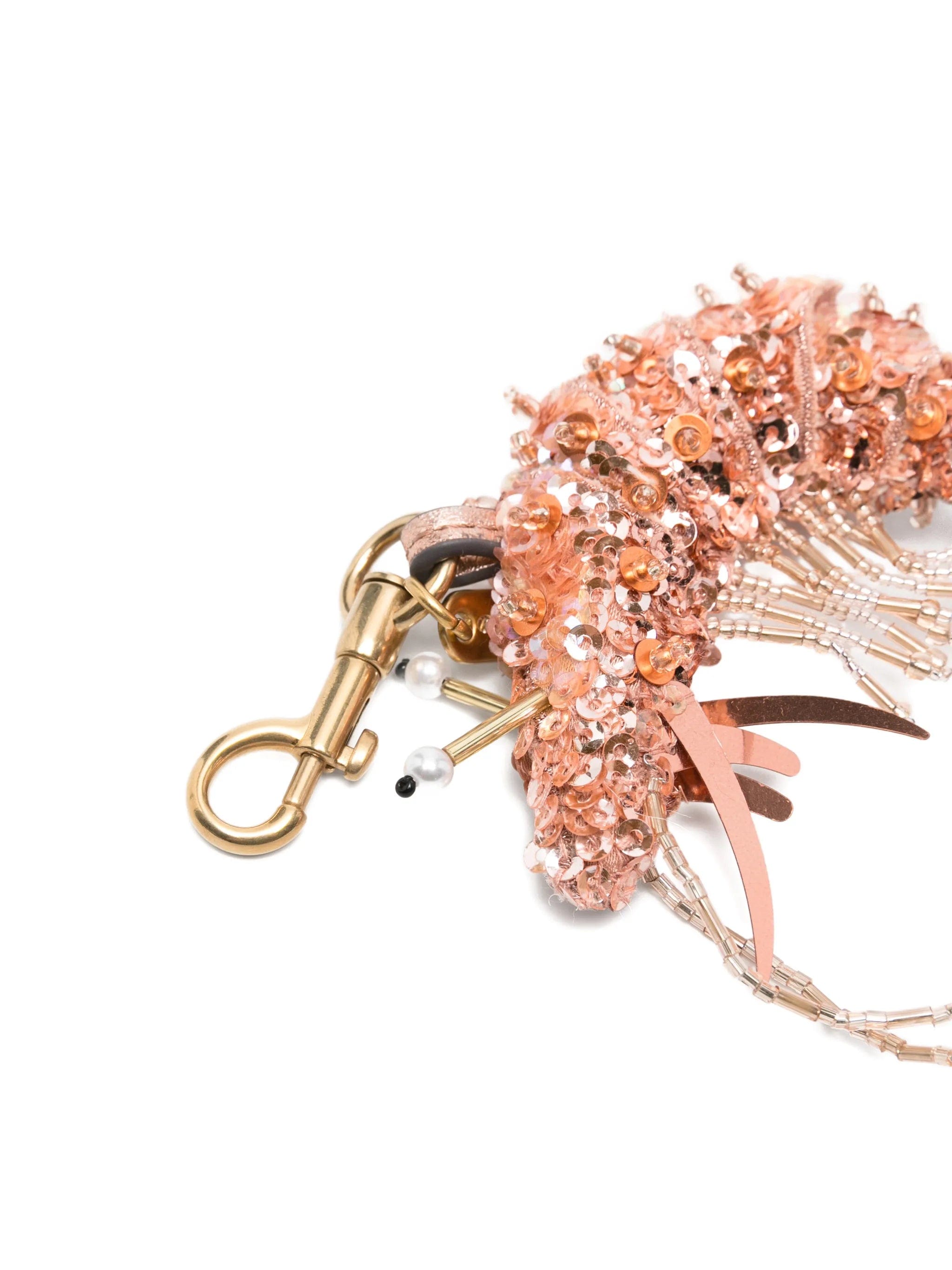 Anya Hindmarch Shrimp sequin - embellished bag charm