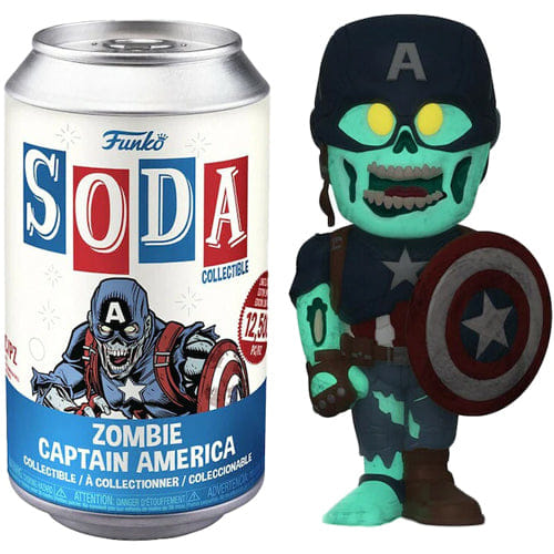 Funko Soda Zombie Captain America Glow in the Dark, Opened **Chase**