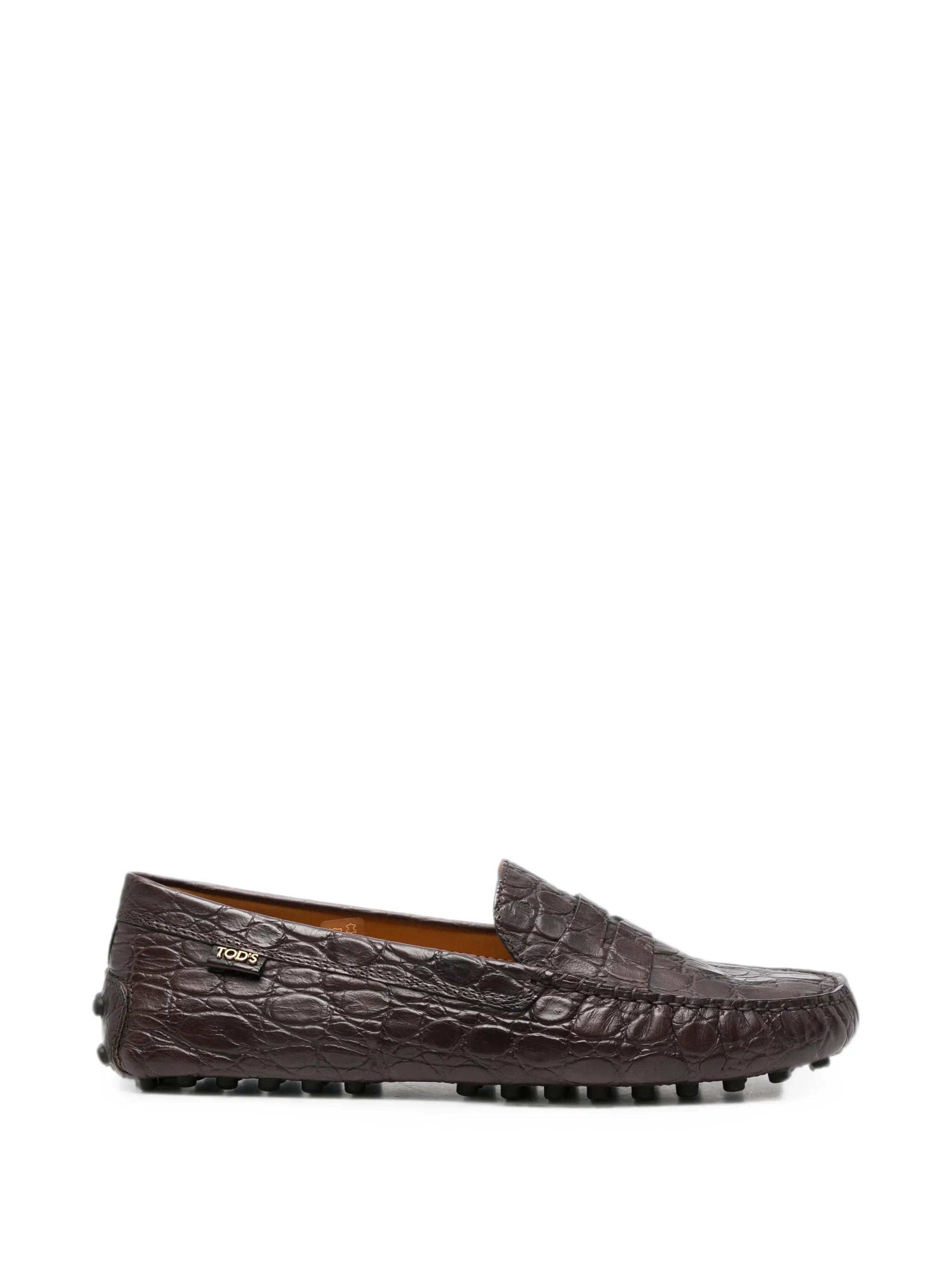 Tod's Gommino 22 l croc - effect leather loafers
