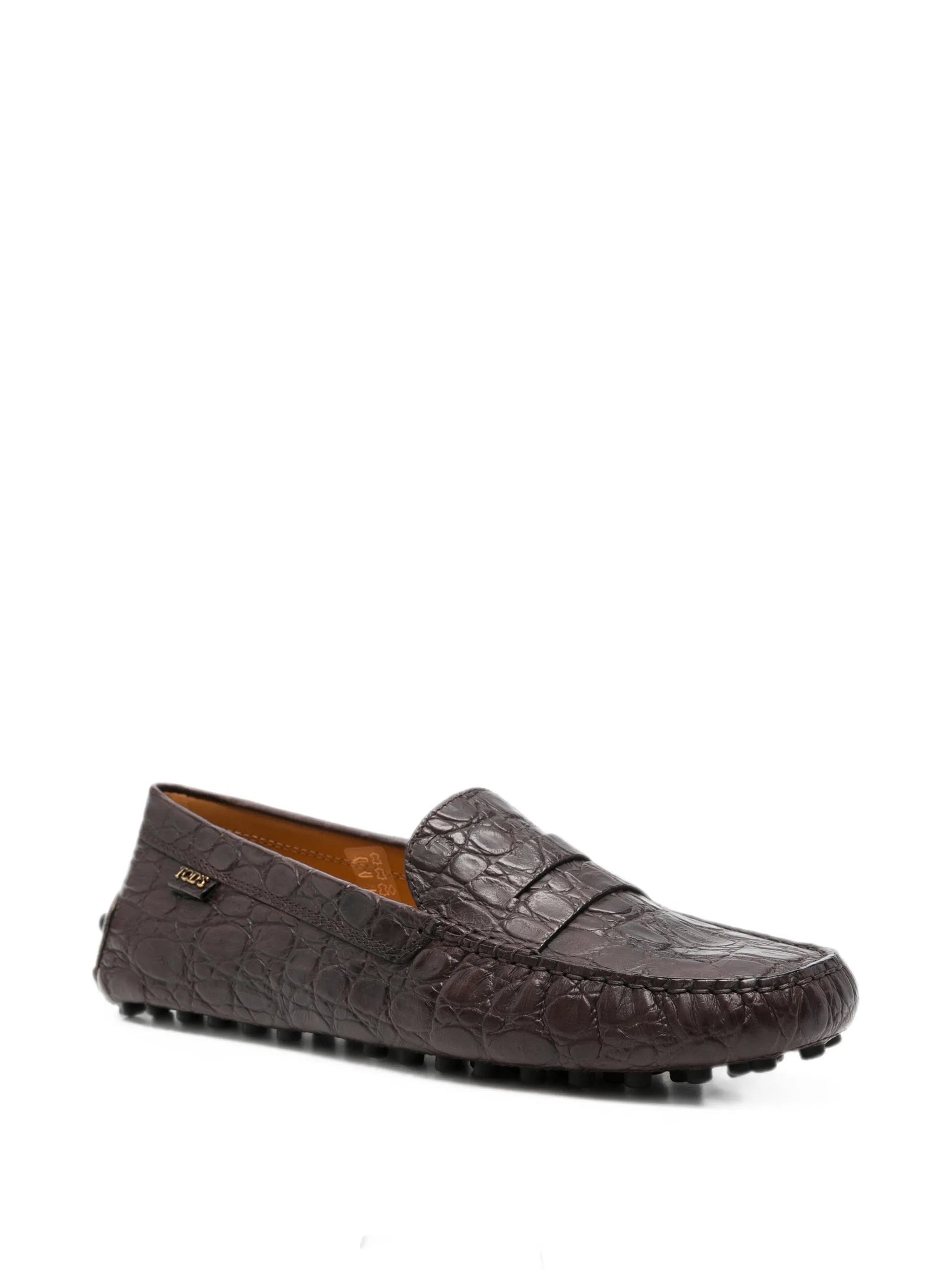 Tod's Gommino 22 l croc - effect leather loafers