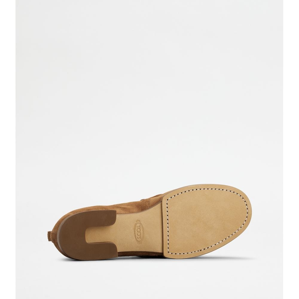 Tod's Tods Loafers In Suede Brown Womens