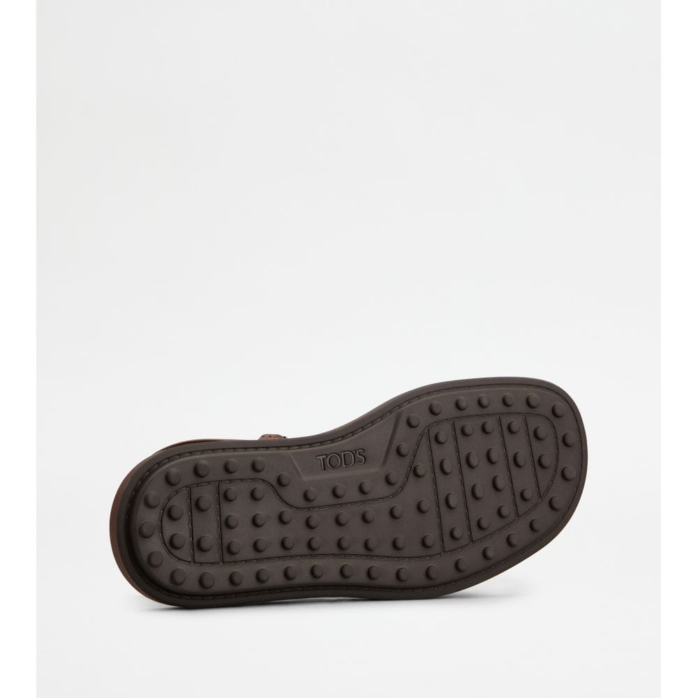 Tod's Tods Sandals In Leather Brown Womens