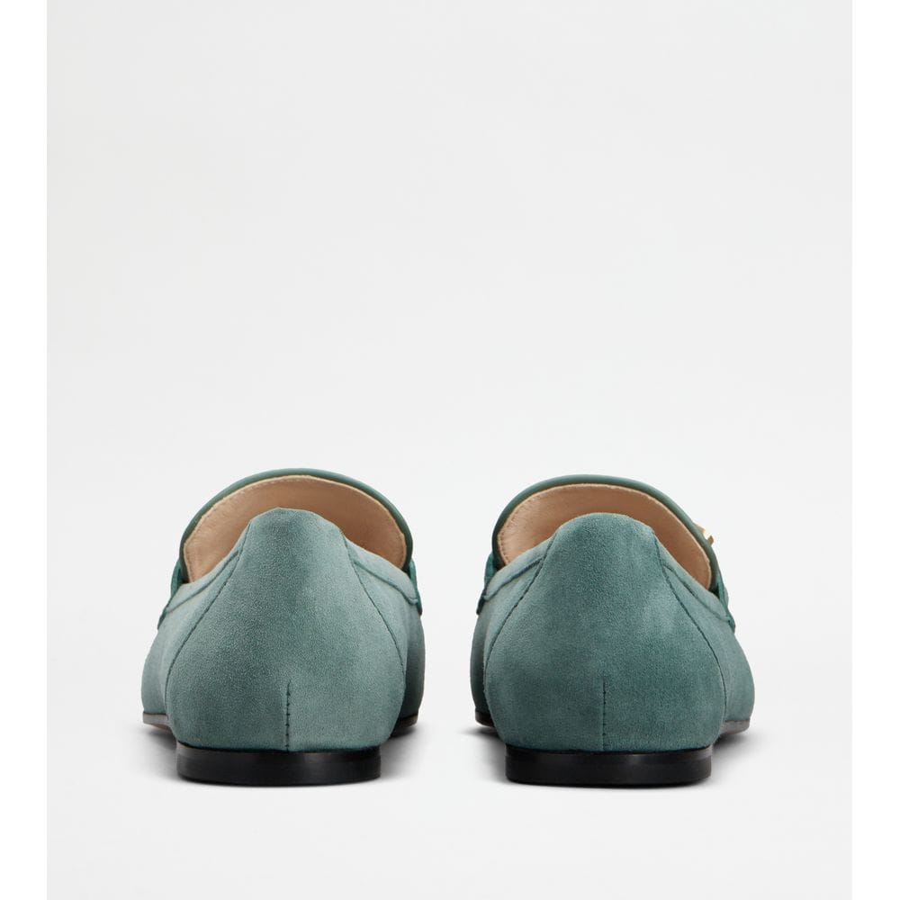 Tod's Tods Kate Loafers In Suede Light Blue Womens