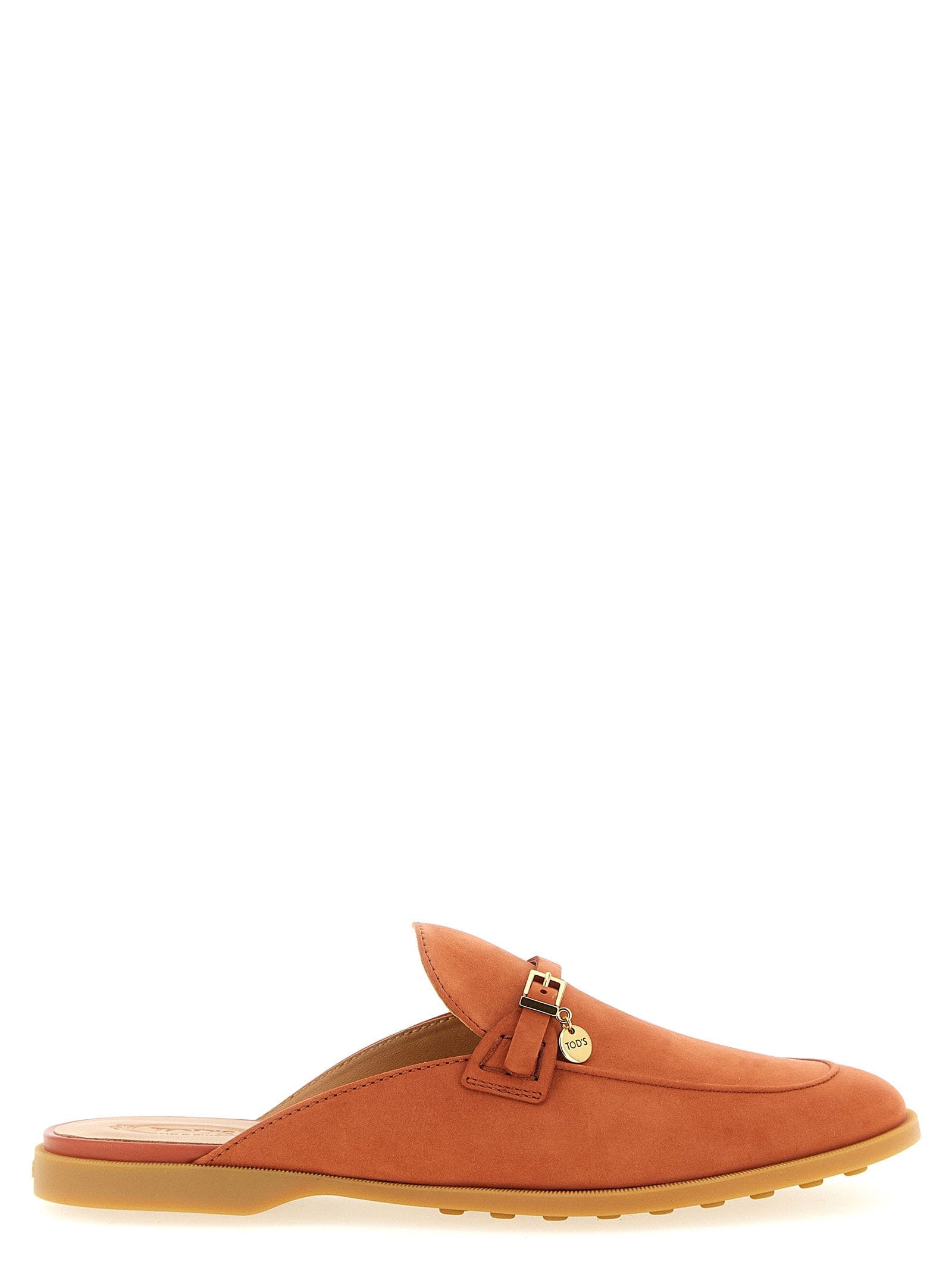 Tod's Nubuck Sabot Flat — Tan