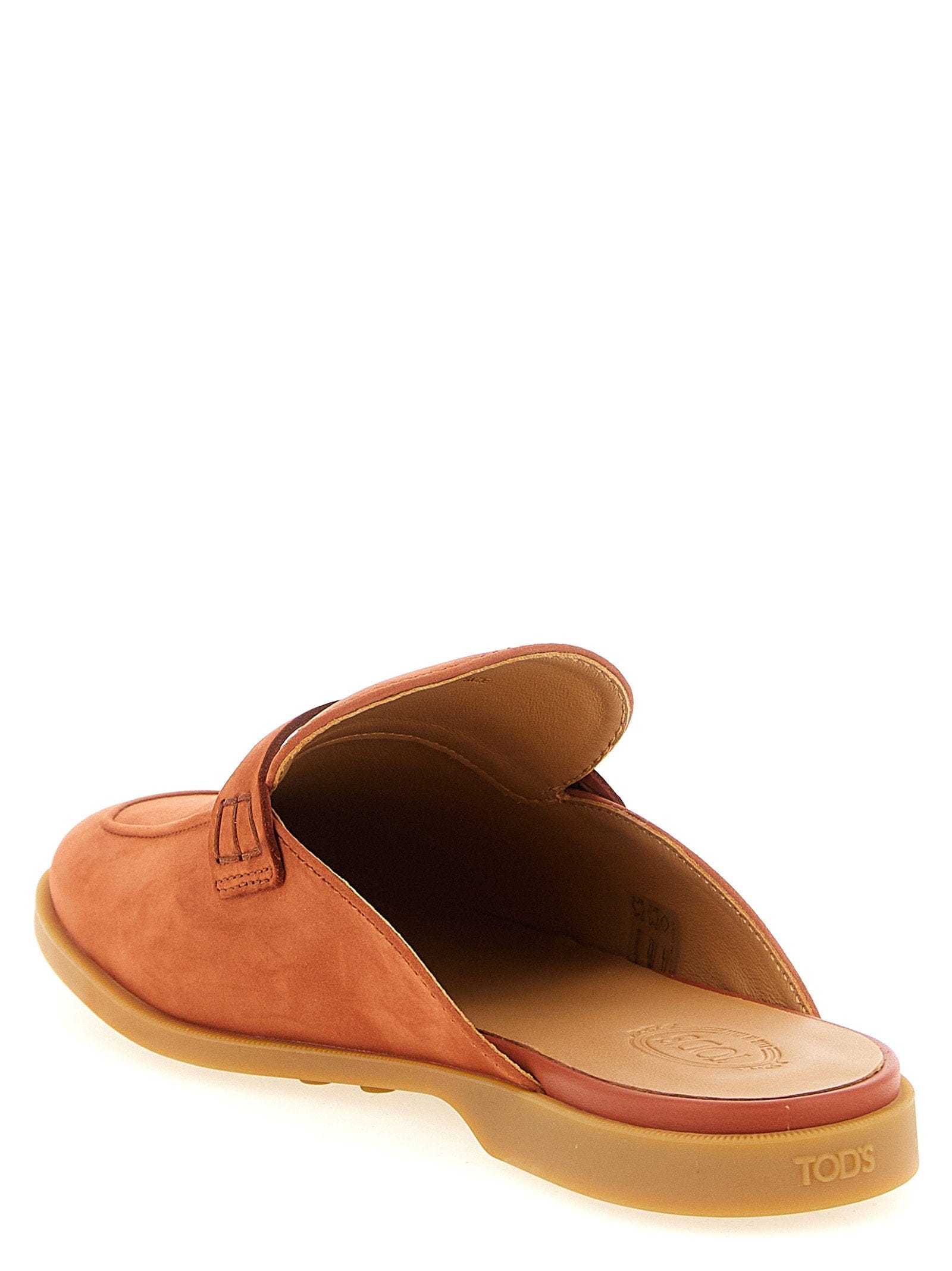 Tod's Nubuck Sabot Flat — Tan