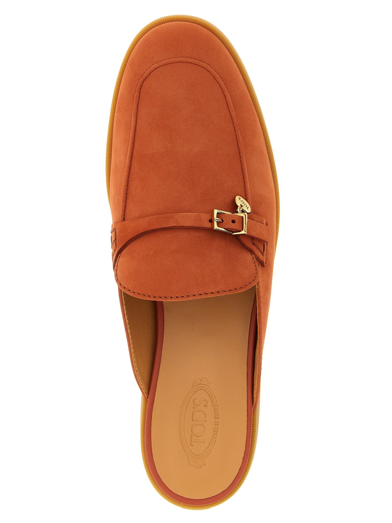 Tod's Nubuck Sabot Flat — Tan