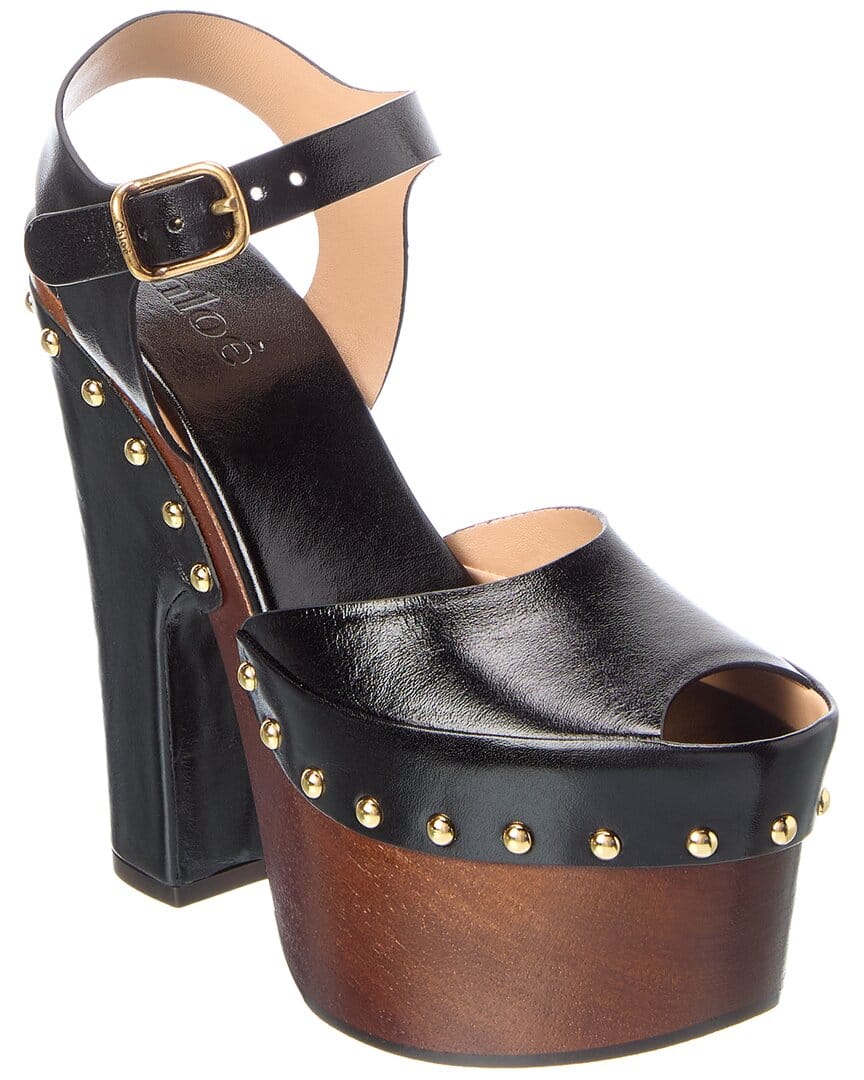 Chloé Meret Leather Platform Clog