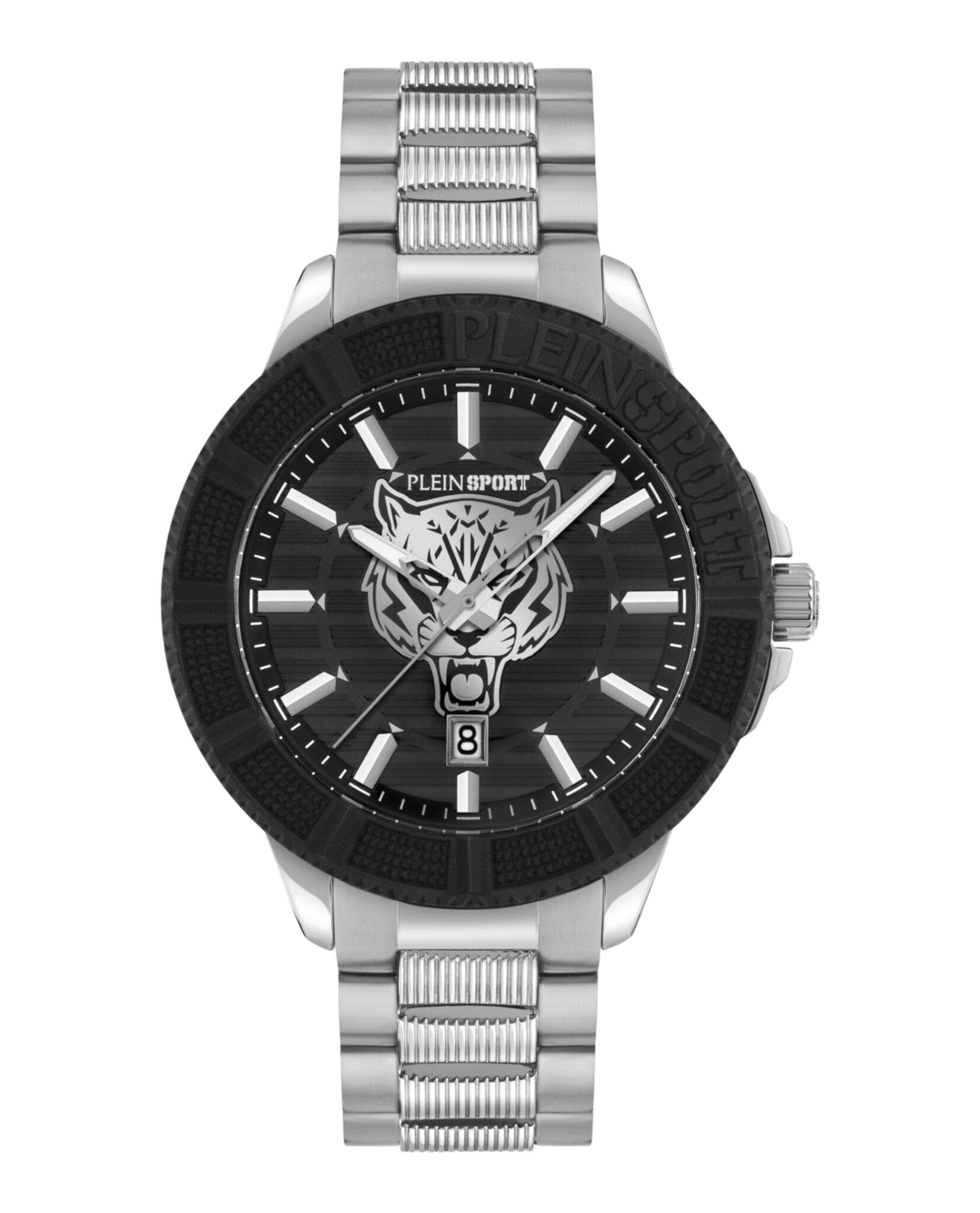 Plein Sport Mens Stainless Steel 45 mm Bracelet Fashion Watch
