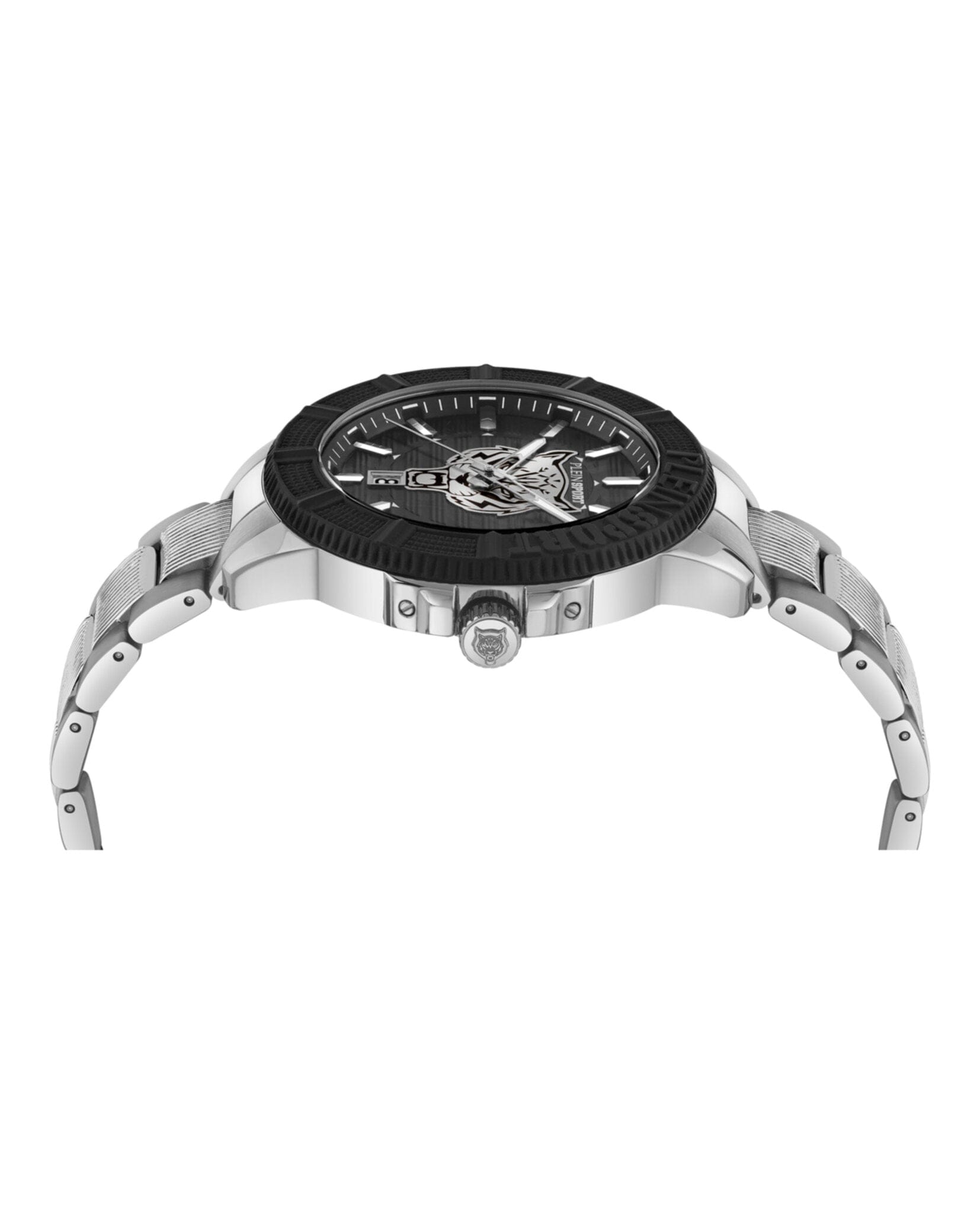 Plein Sport Mens Stainless Steel 45 mm Bracelet Fashion Watch