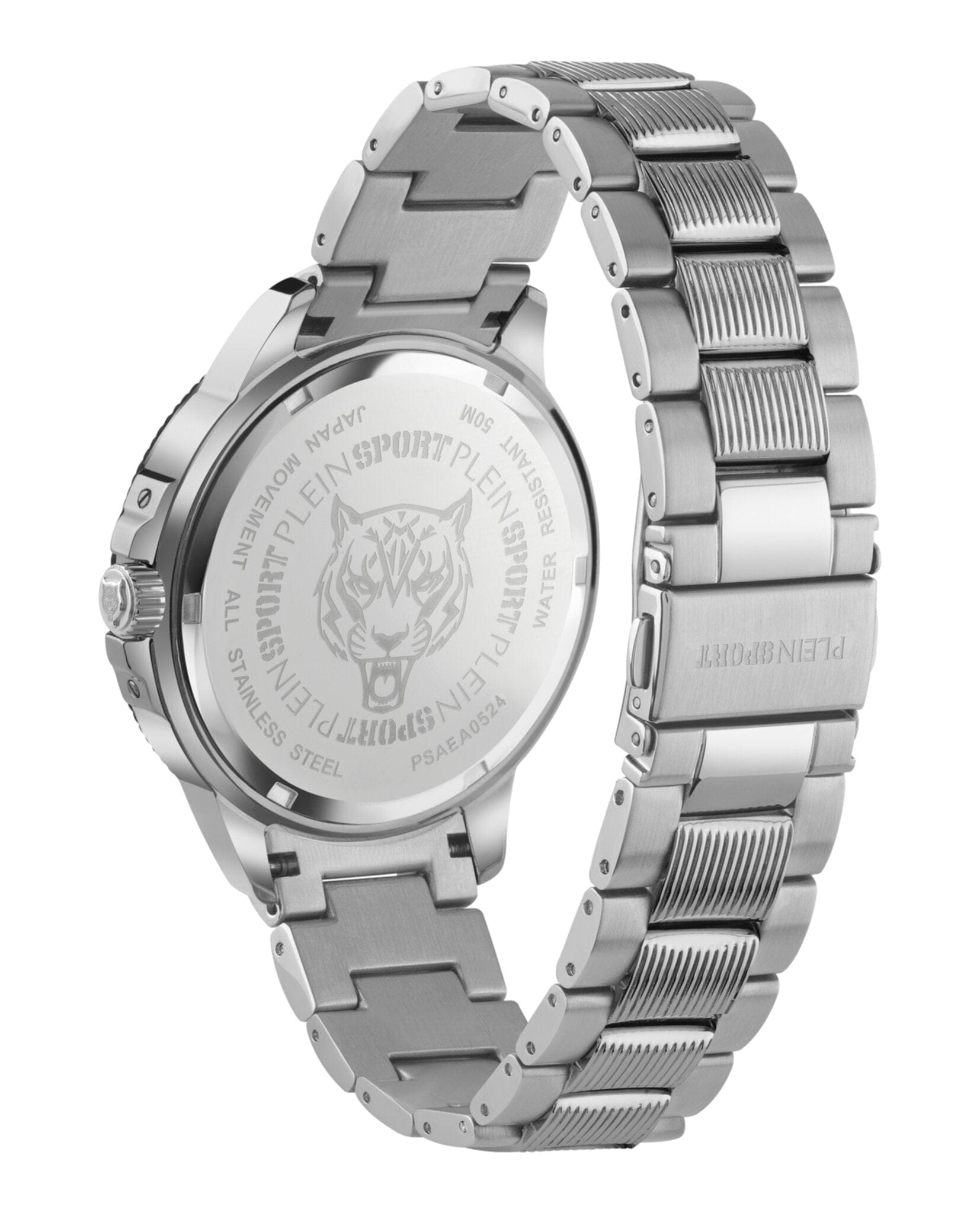 Plein Sport Mens Stainless Steel 45 mm Bracelet Fashion Watch