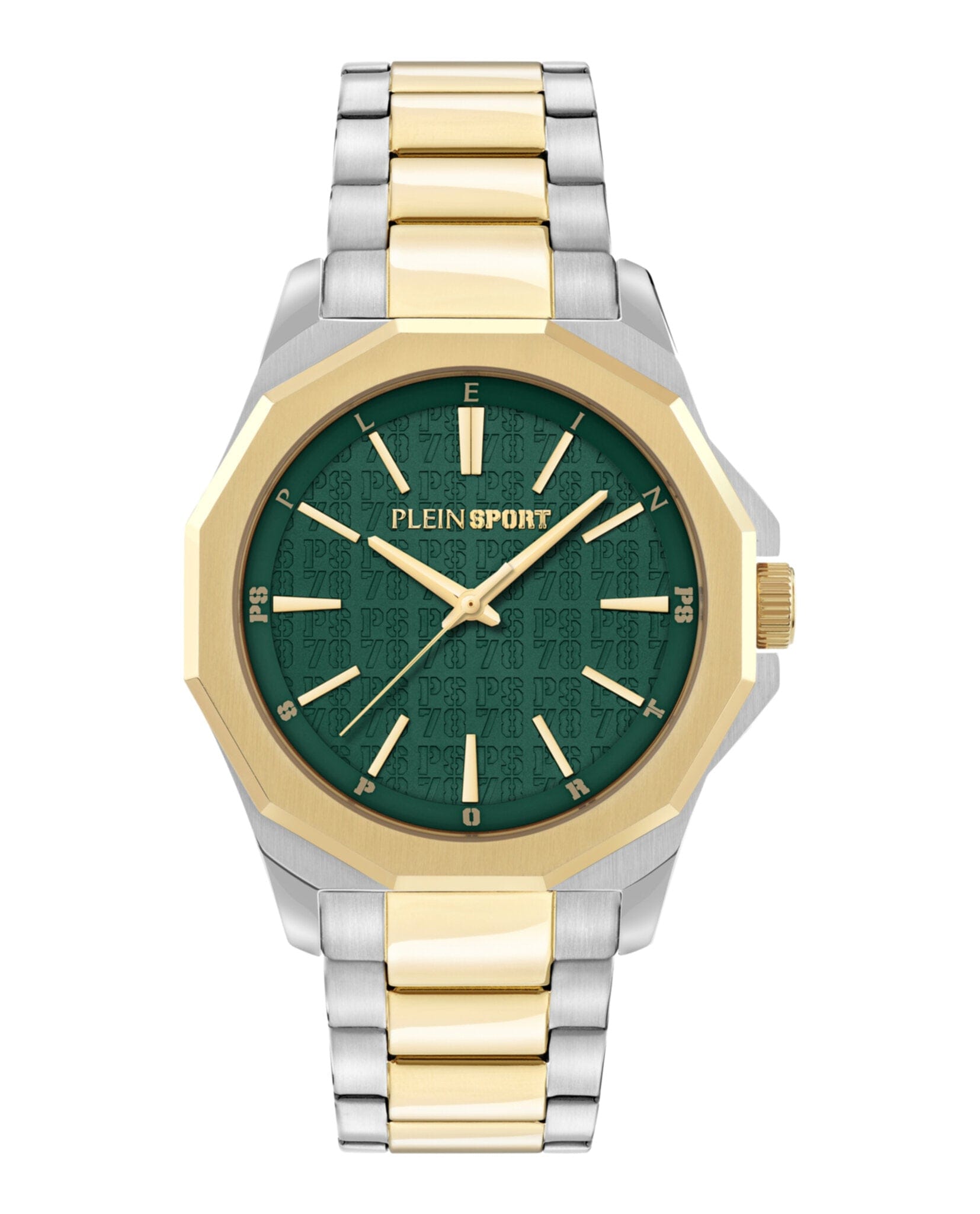 Plein Sport Mens Two Tone 42 mm Bracelet Fashion Watch