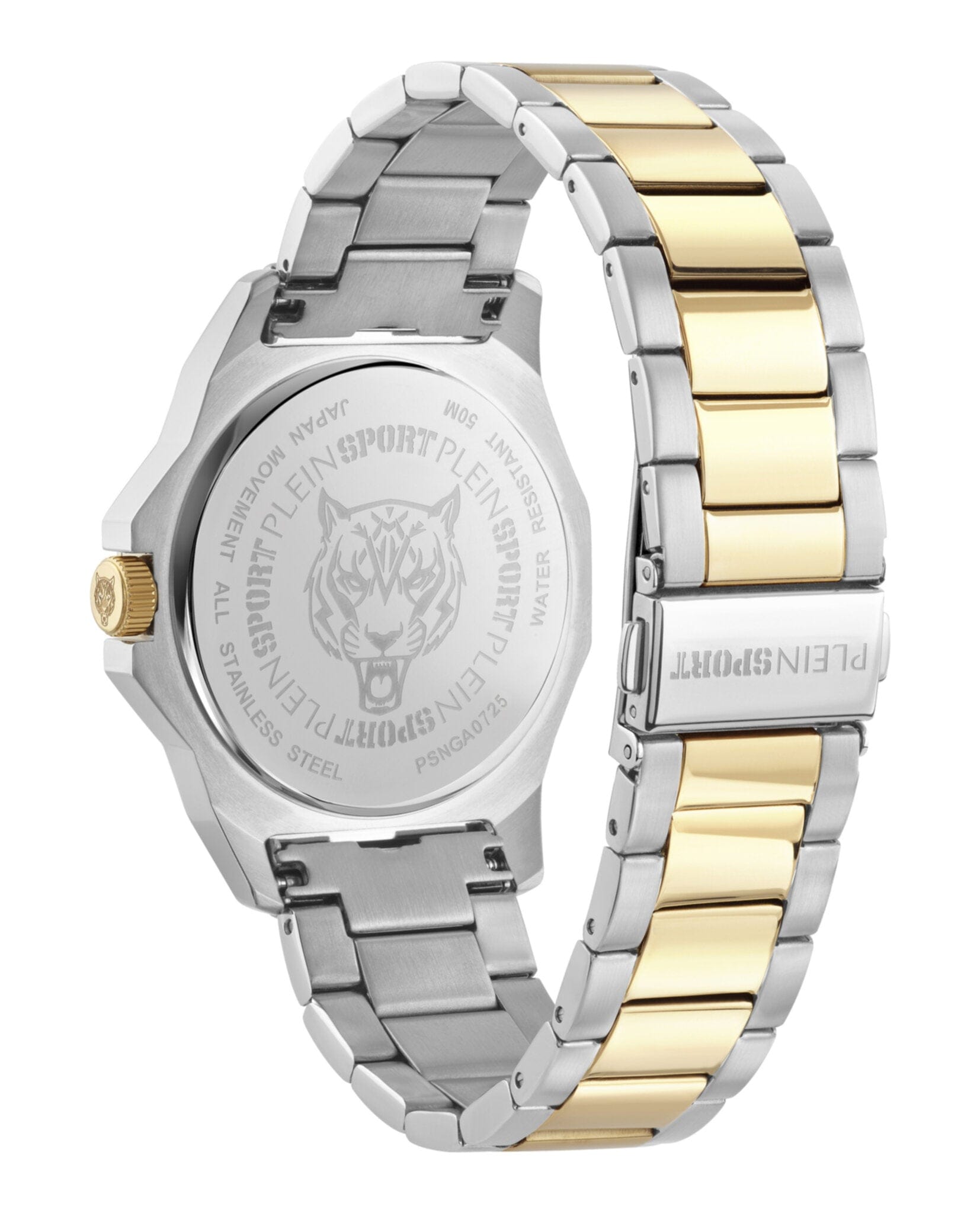Plein Sport Mens Two Tone 42 mm Bracelet Fashion Watch