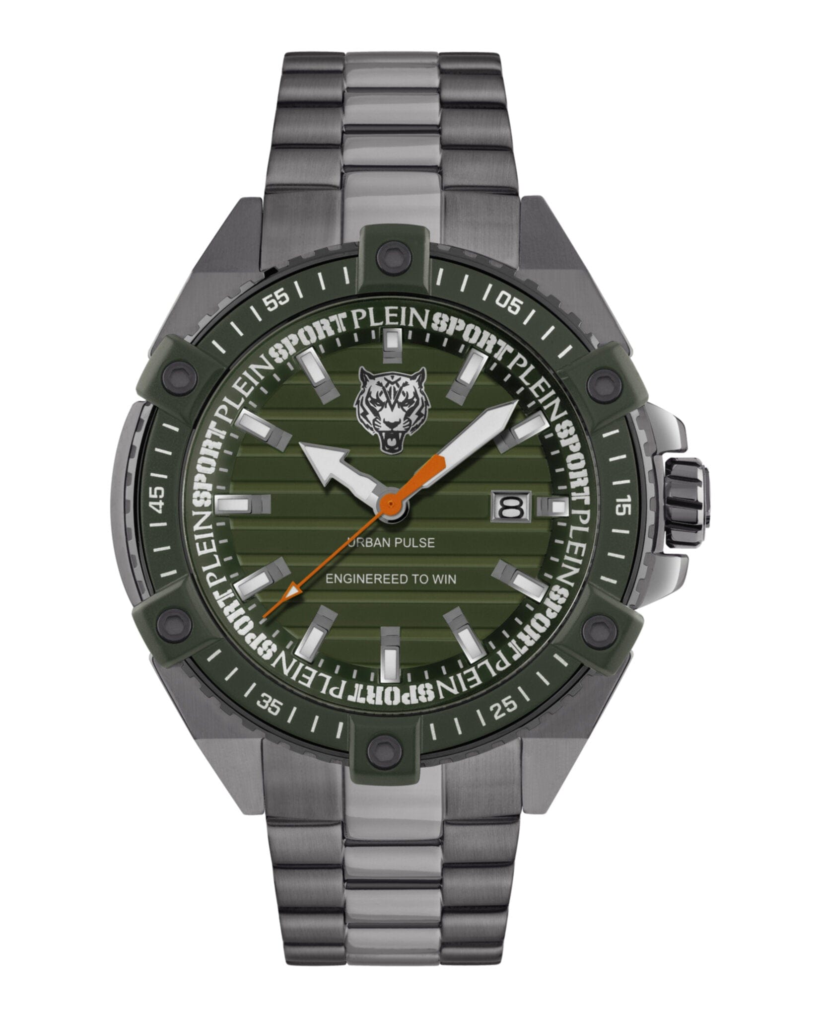 Plein Sport Mens Gun 47 mm Bracelet Fashion Watch