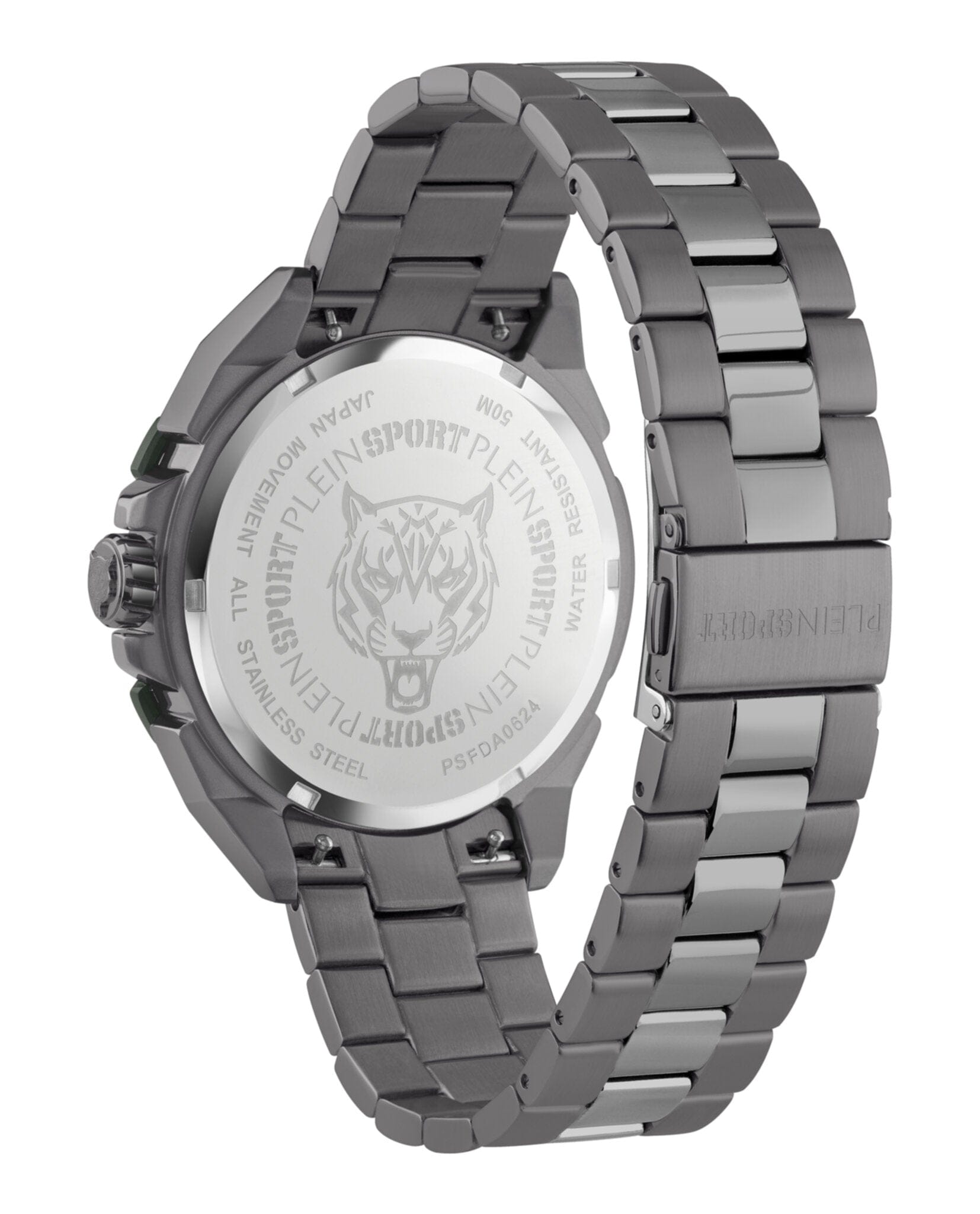 Plein Sport Mens Gun 47 mm Bracelet Fashion Watch