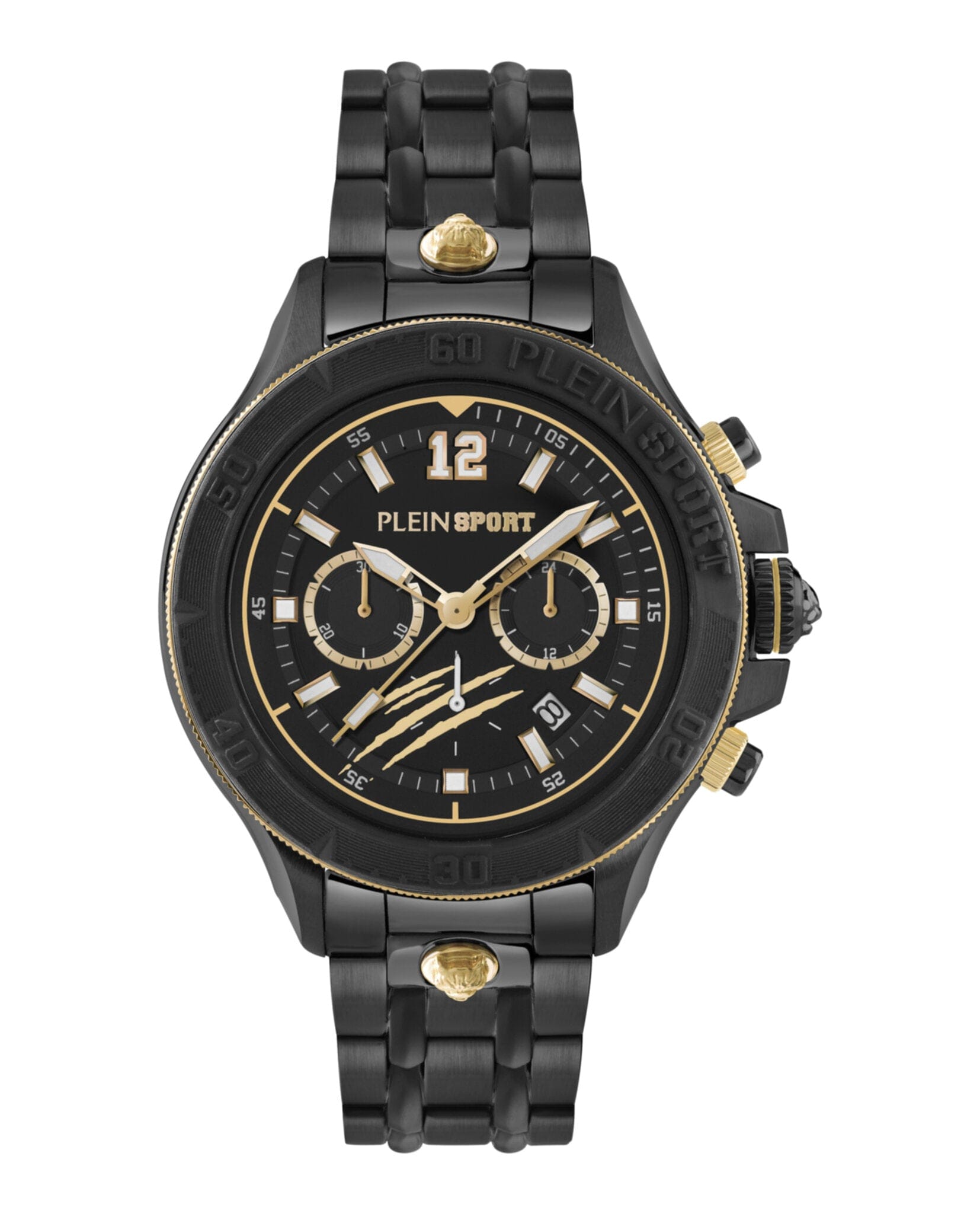 Plein Sport Mens Black 47.5 mm Bracelet Fashion Watch