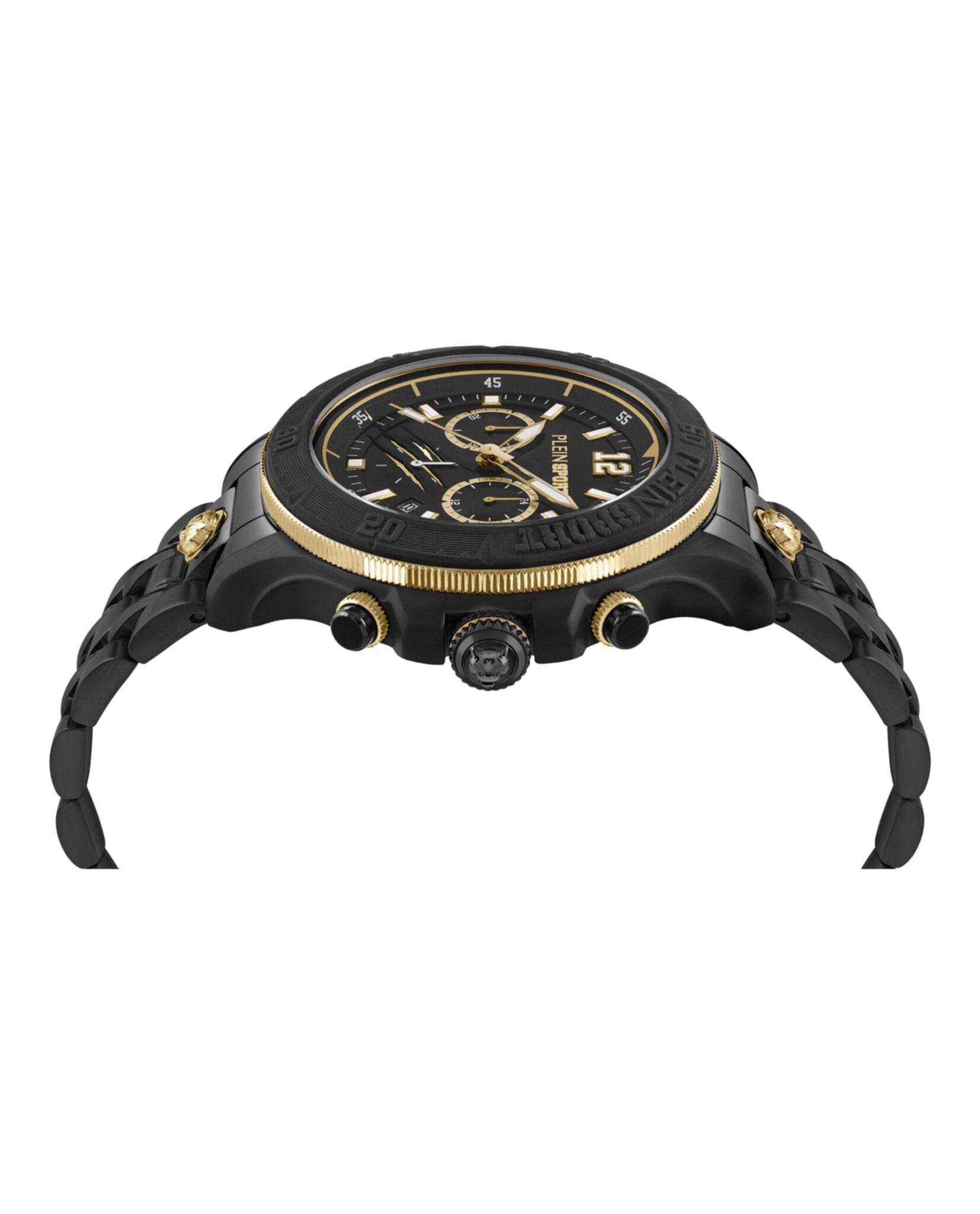 Plein Sport Mens Black 47.5 mm Bracelet Fashion Watch