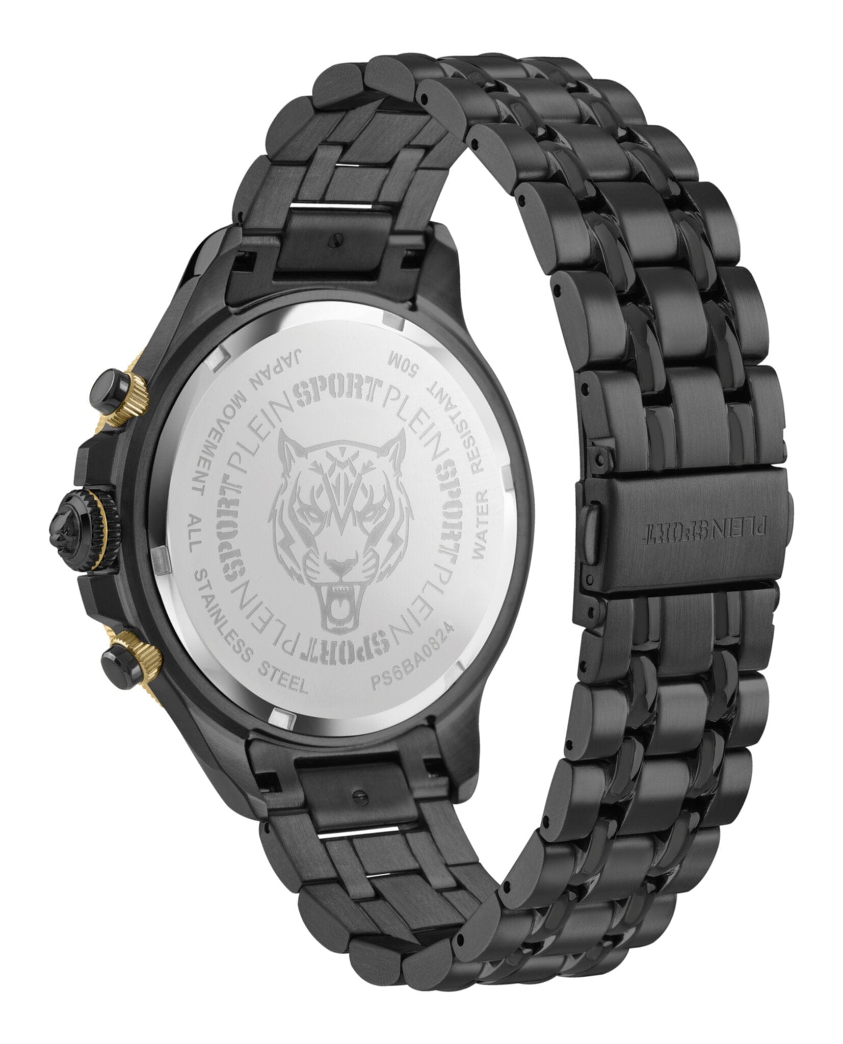 Plein Sport Mens Black 47.5 mm Bracelet Fashion Watch