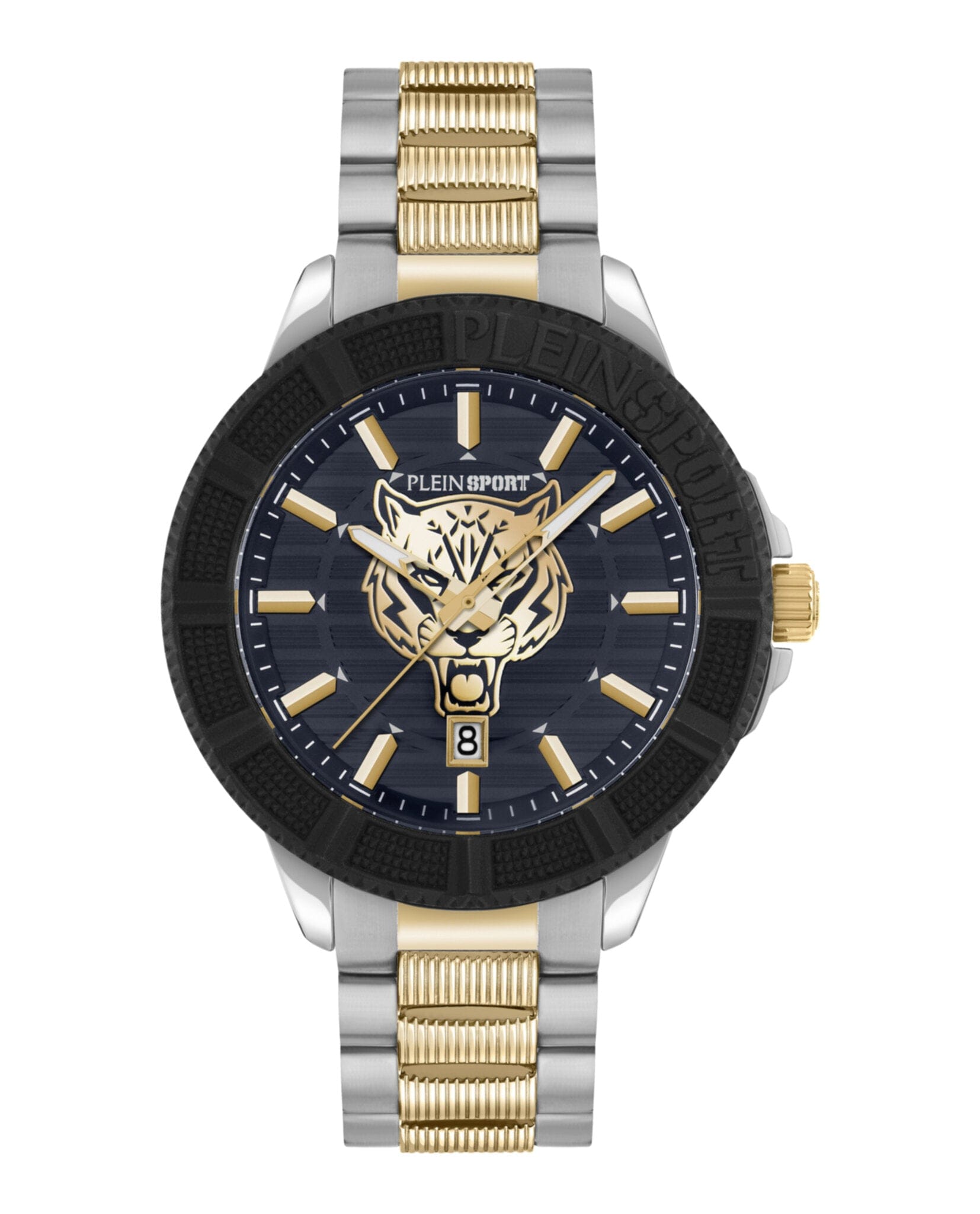 Plein Sport Mens Two Tone 45 mm Bracelet Fashion Watch