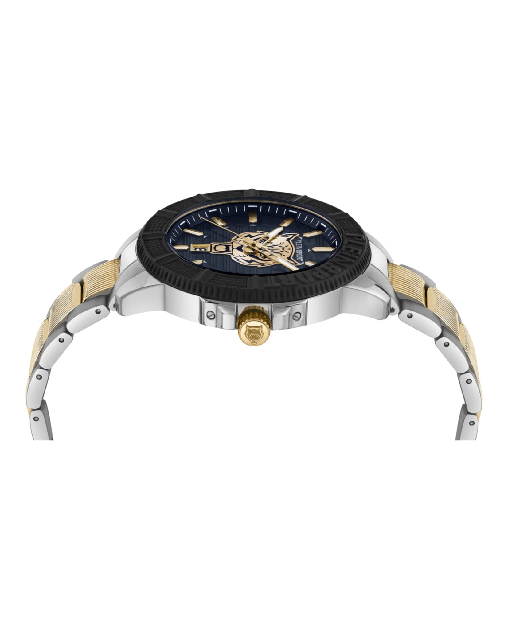 Plein Sport Mens Two Tone 45 mm Bracelet Fashion Watch
