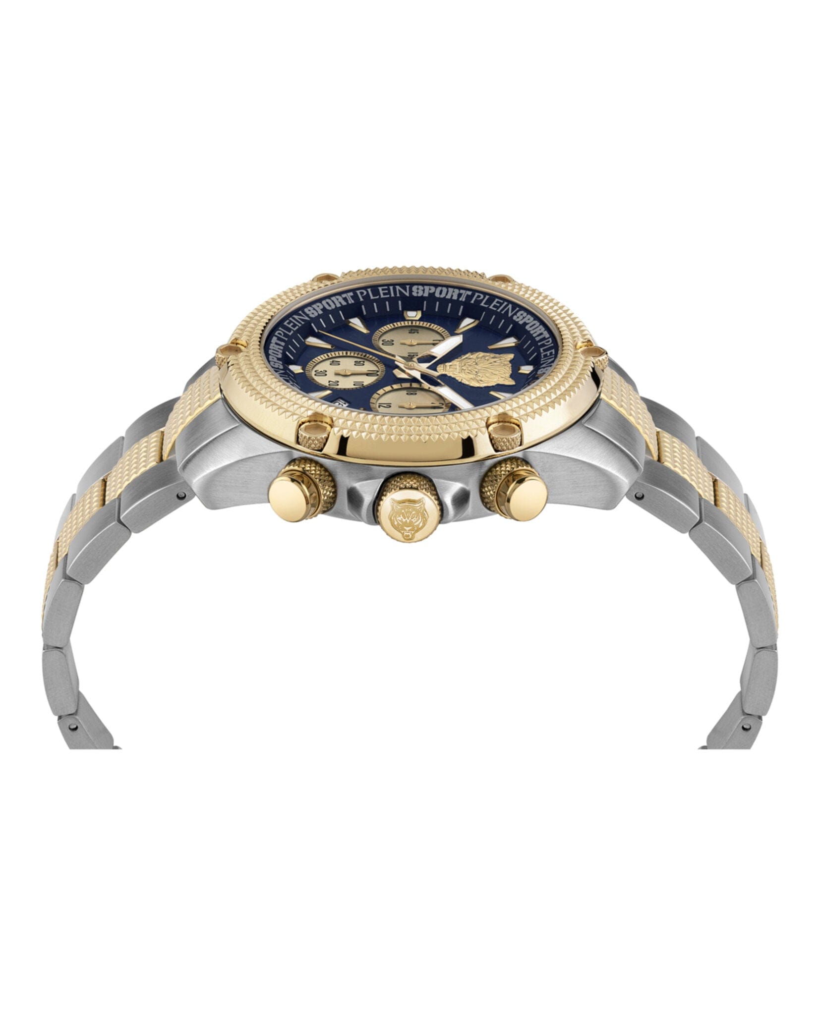 Plein Sport Mens Two Tone 44 mm Bracelet Fashion Watch