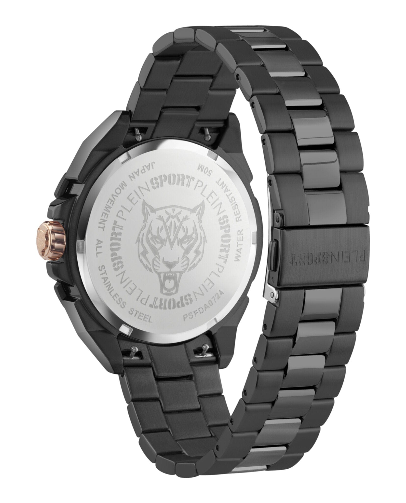Plein Sport Mens Black 47 mm Bracelet Fashion Watch
