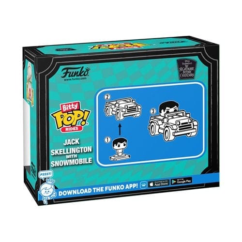 Funko Bitty Pop! Ride The Nightmare Before Christmas Jack Skellington with Snowmobile