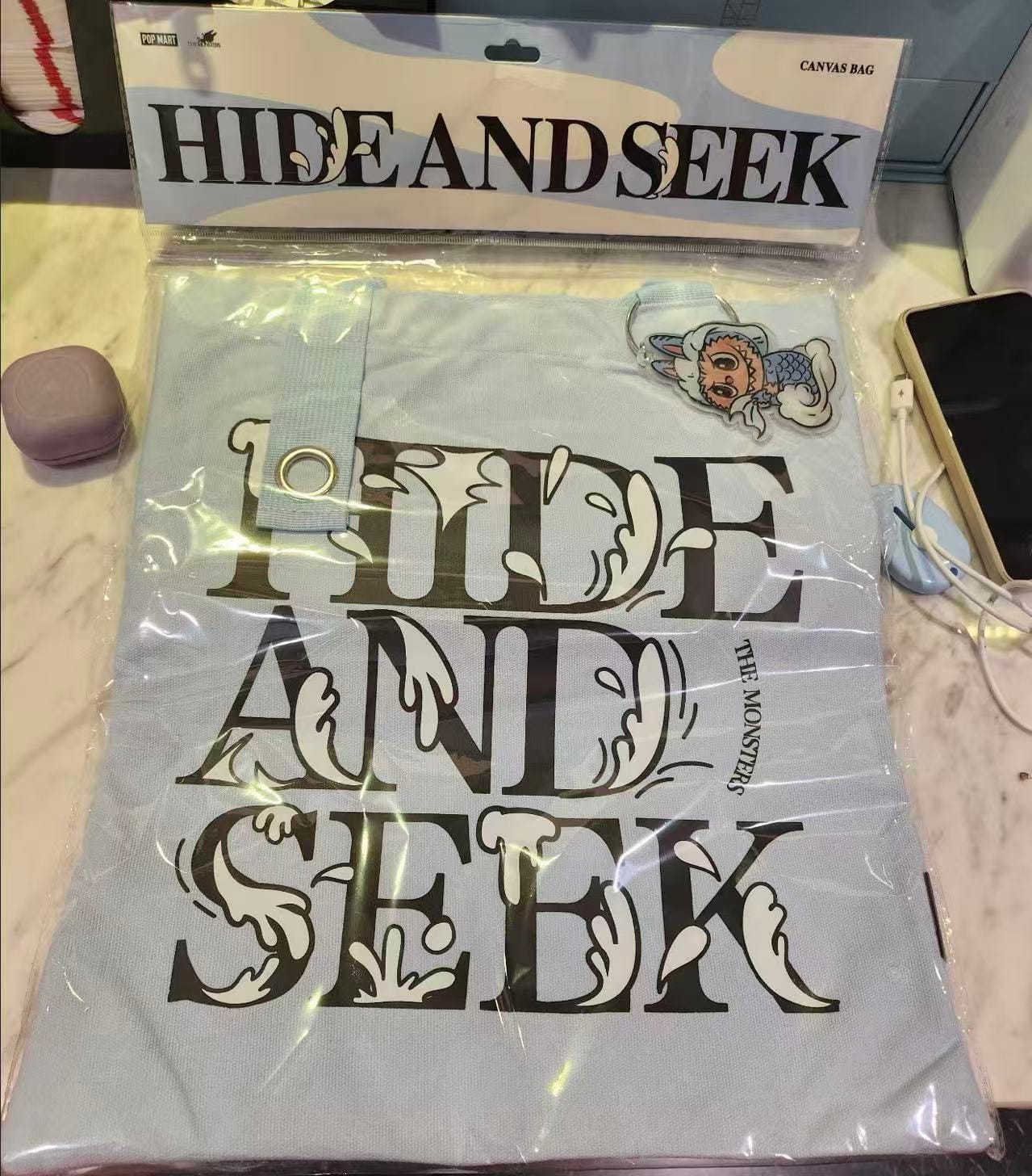 The Monsters Labubu Hide And Seek Series Canvas Bag