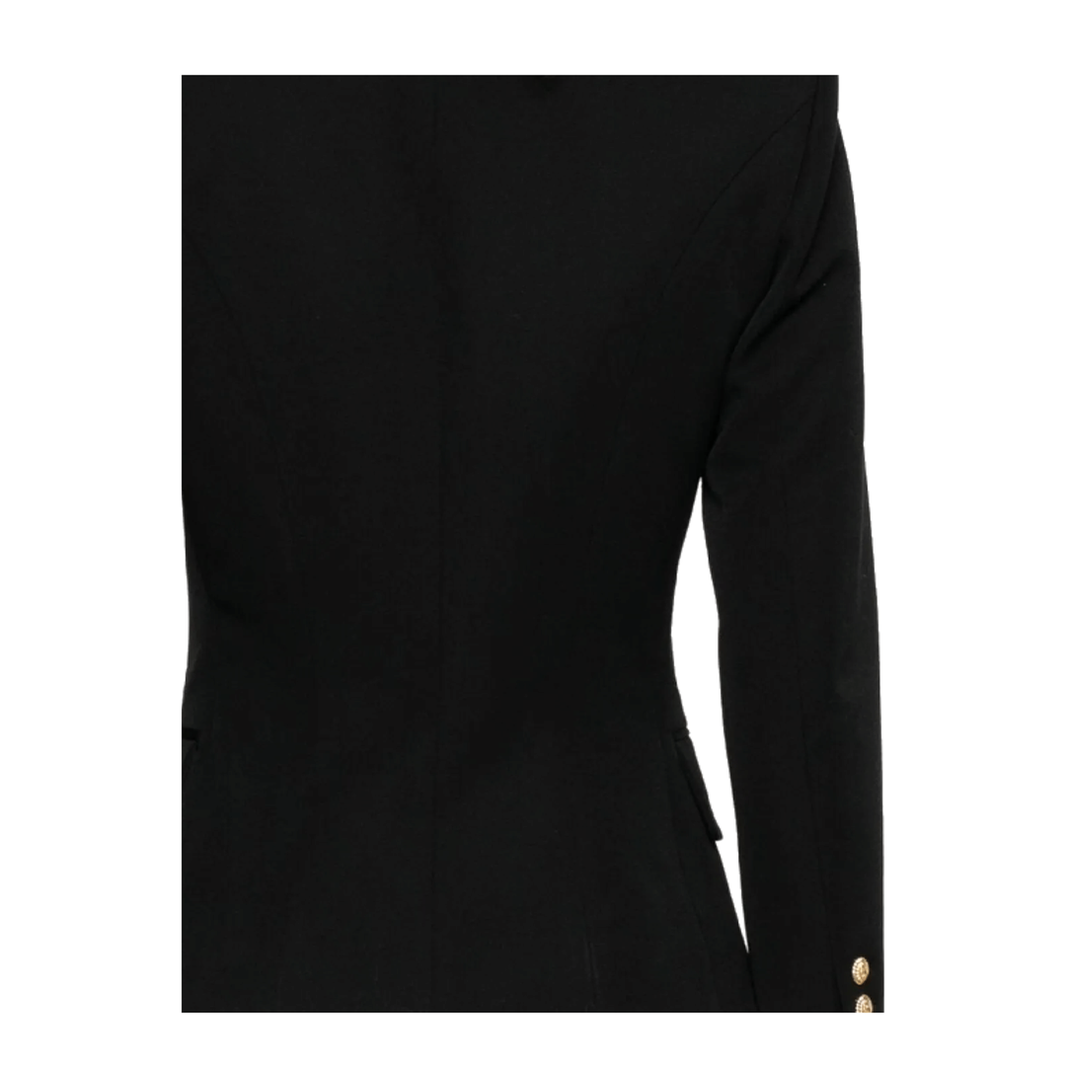 Balmain Double - Breasted Wool Blazer Black