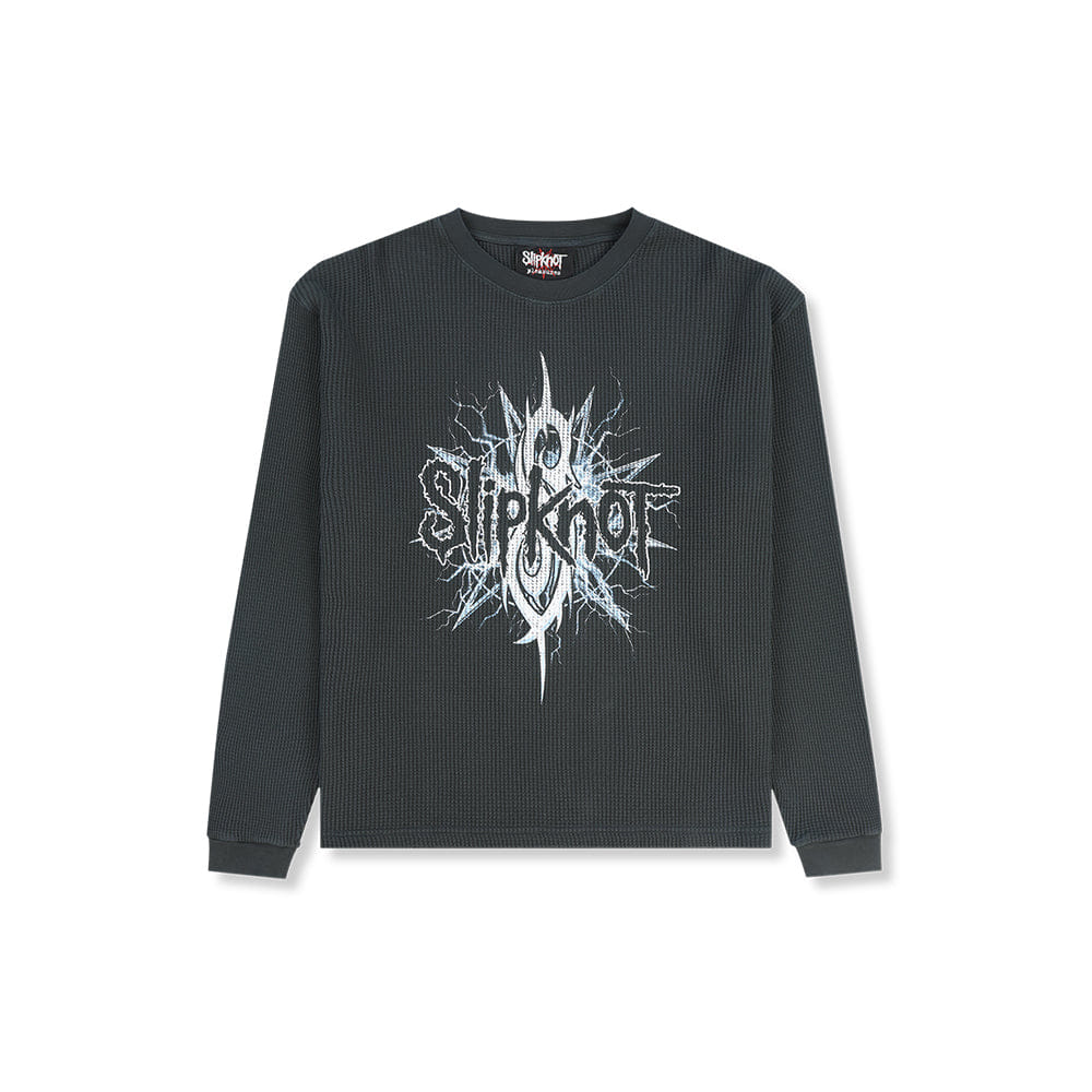 Pleasures Slipknot Spit Thermal Long Sleeve - Faded Black