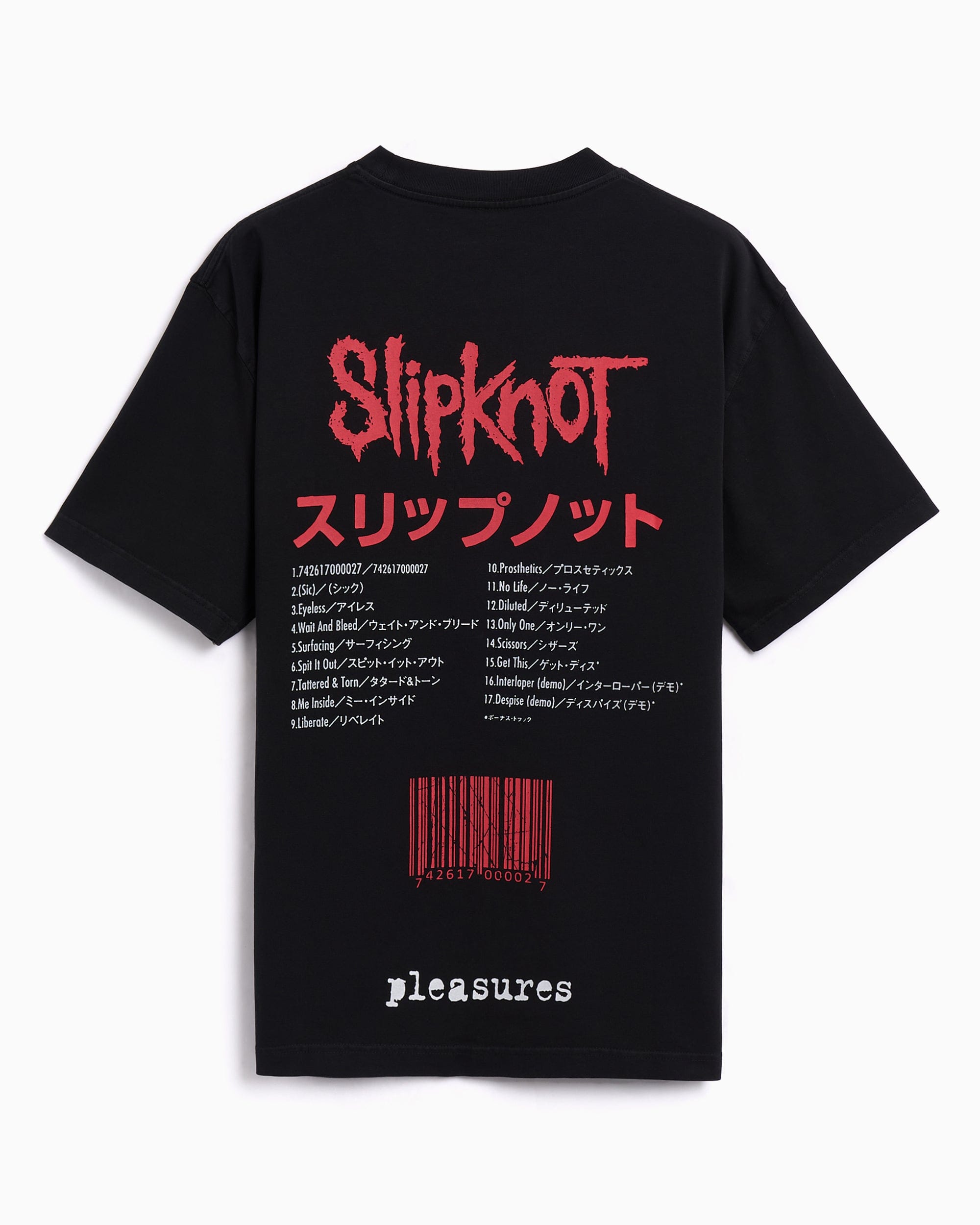 Pleasures Camiseta con gráfico Relaxed Pleasures x Slipknot Self Titled para hombre