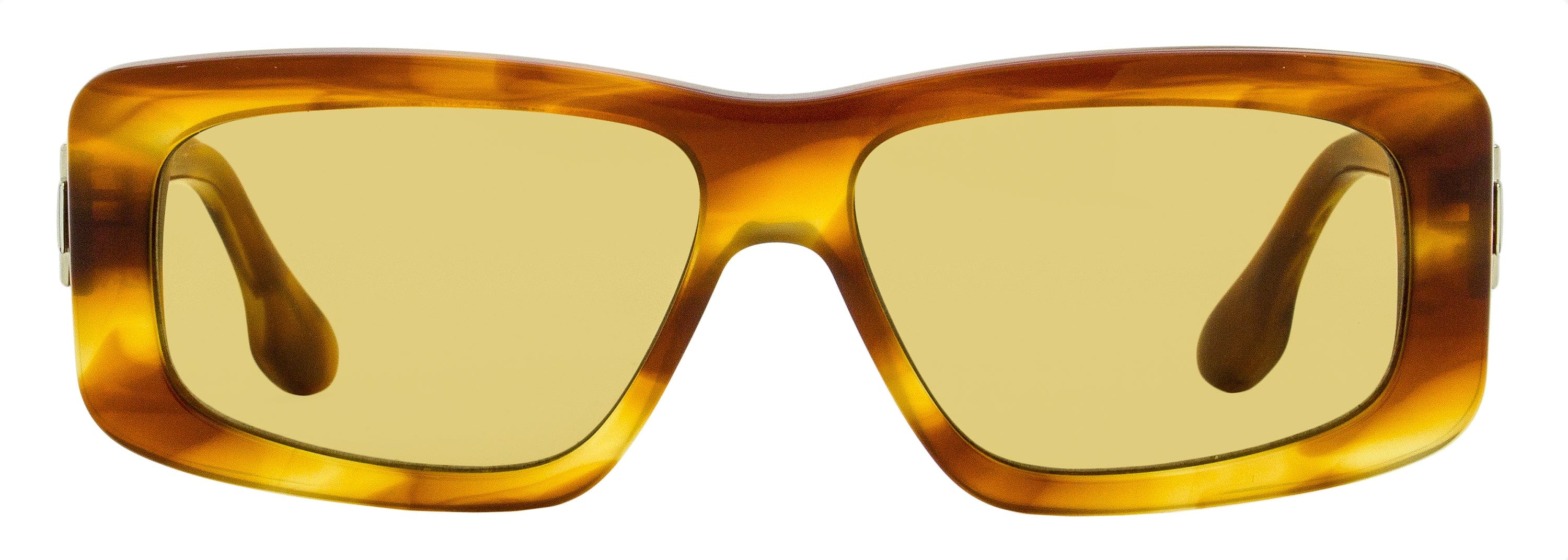 Victoria Beckham Chain Rectangular Sunglasses VB669S 223 Blonde Horn 55 mm