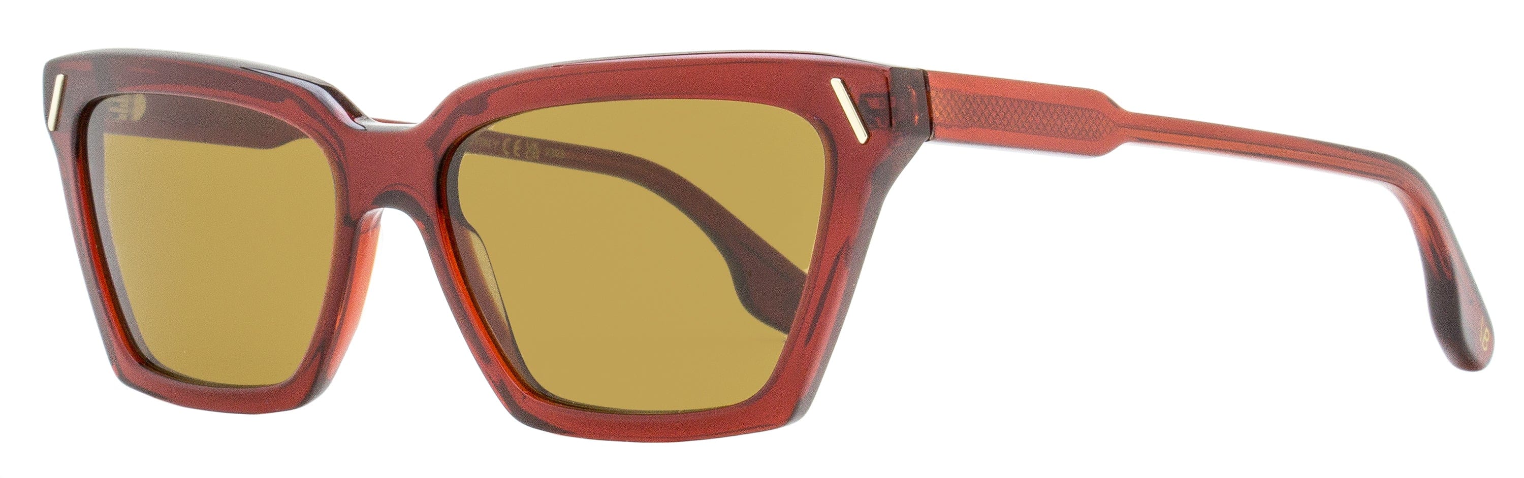 Victoria Beckham Modified Rectangle Sunglasses VB661S 610 Maroon 57 mm