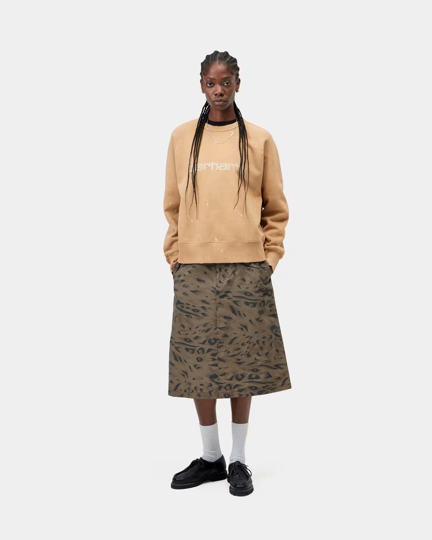 Carhartt WIP Falda media camuflaje Carhartt WIP Travon para mujer