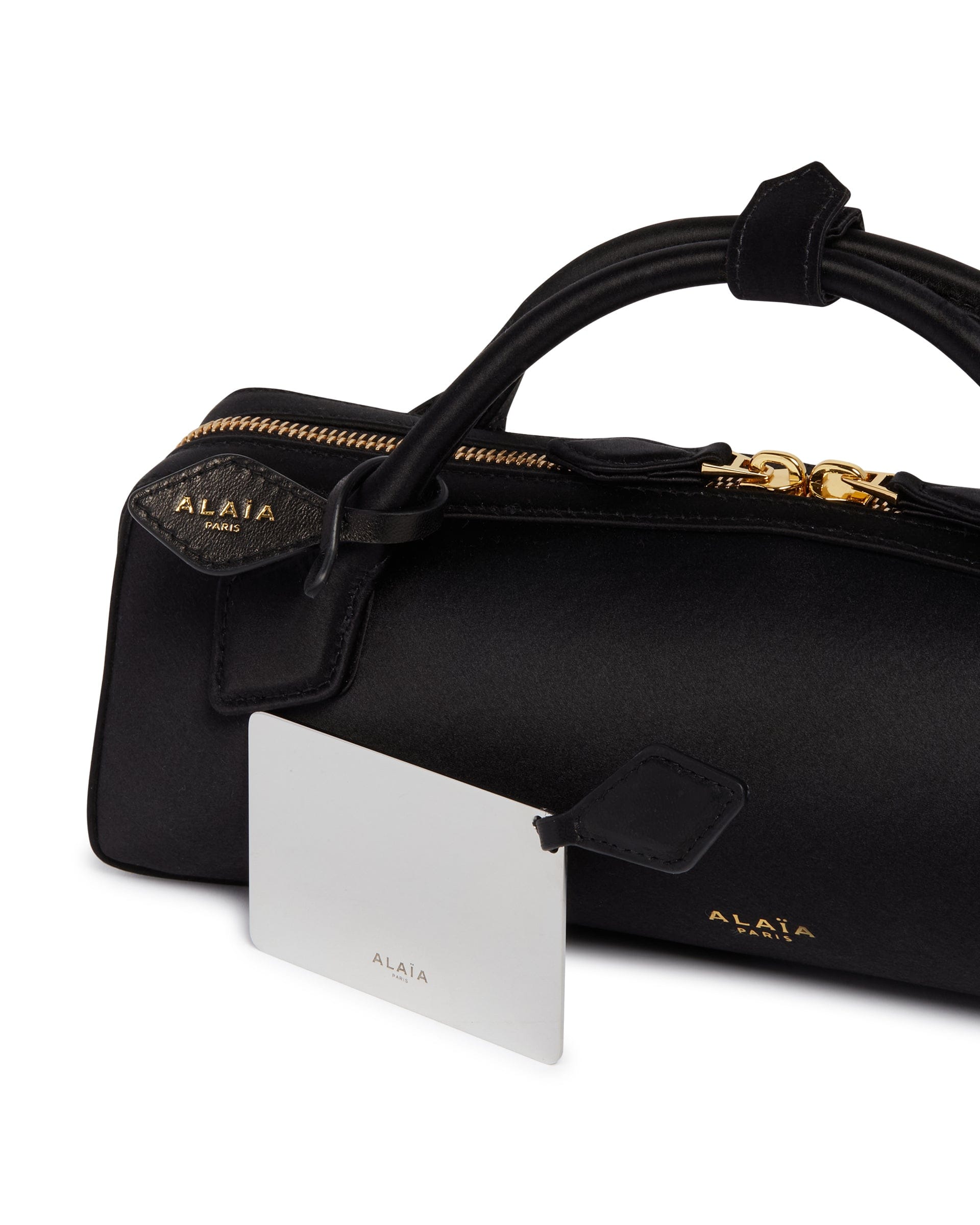 Alaia Pochette In Satin Le Teckel Nera