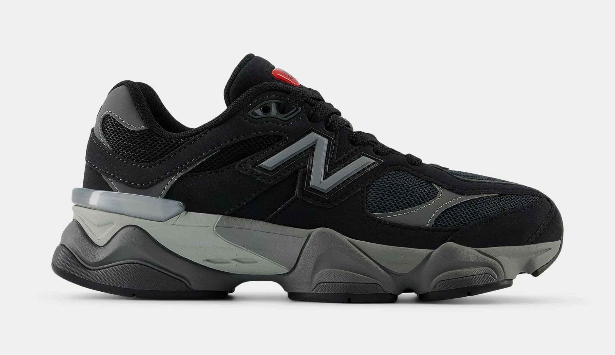 Newbalance 9060 Grade School Lifestyle Shoes (Black/Grey)