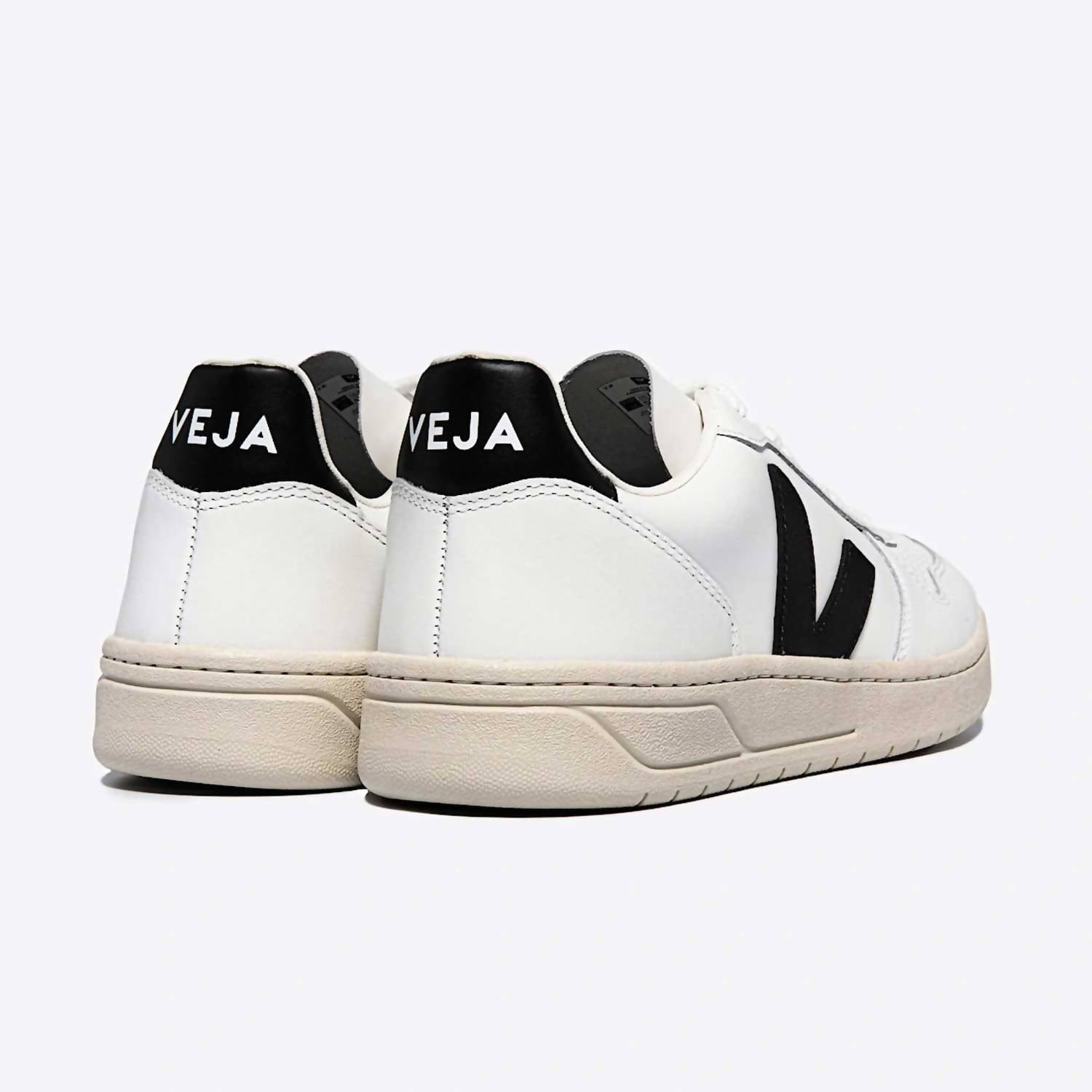 WHITE* Men's V - 10 Leather Sneakers In White/black
