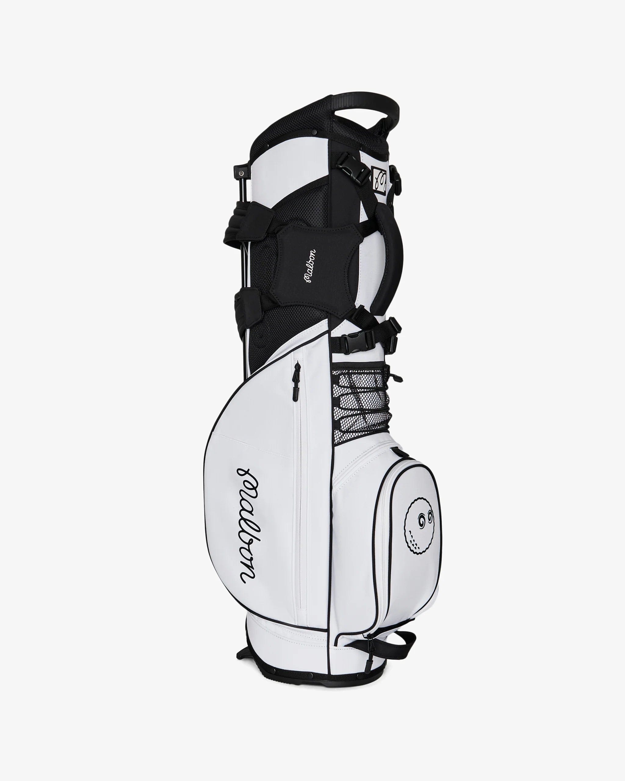 Malbon Golf Icons Walking Bag White