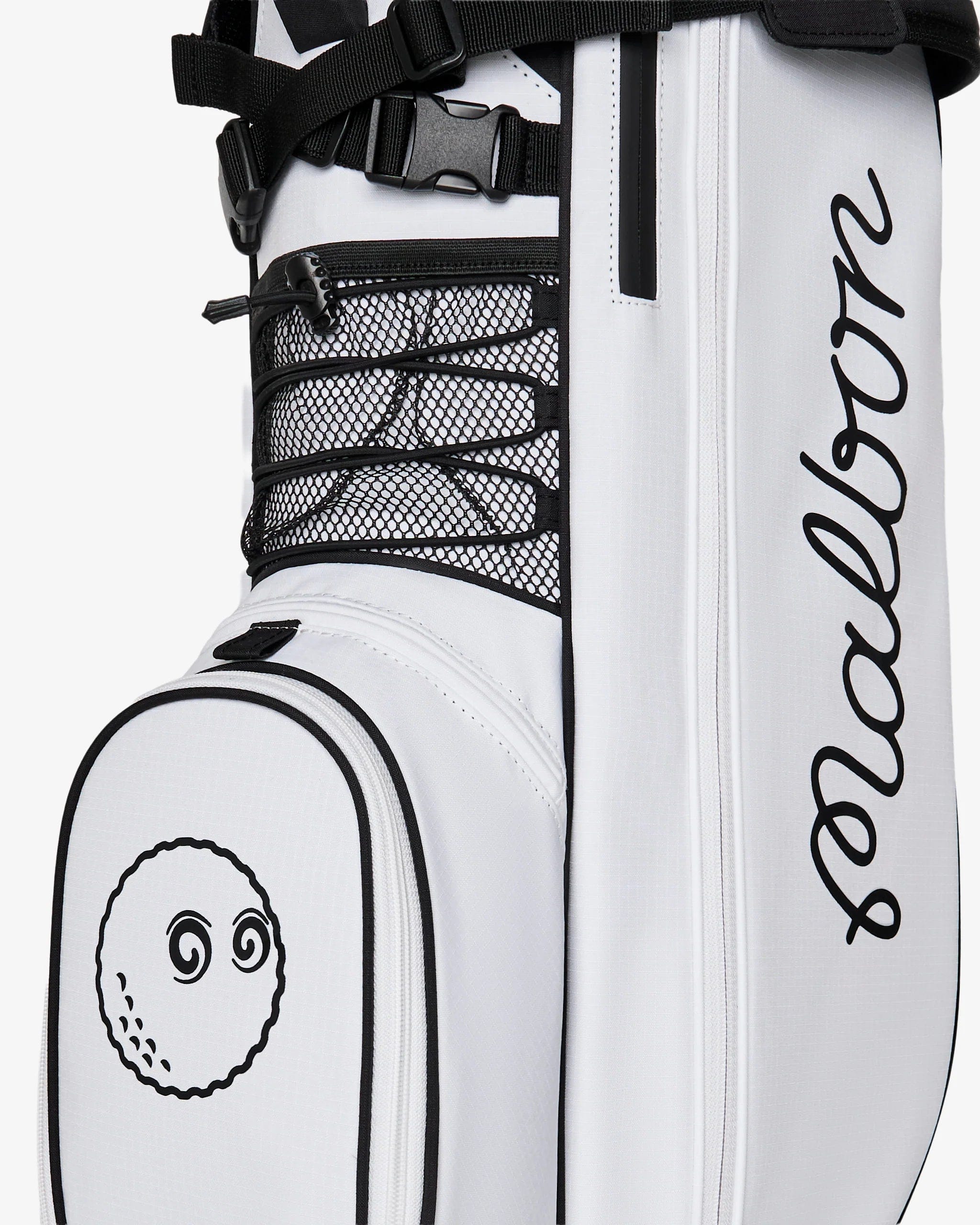 Malbon Golf Icons Walking Bag White