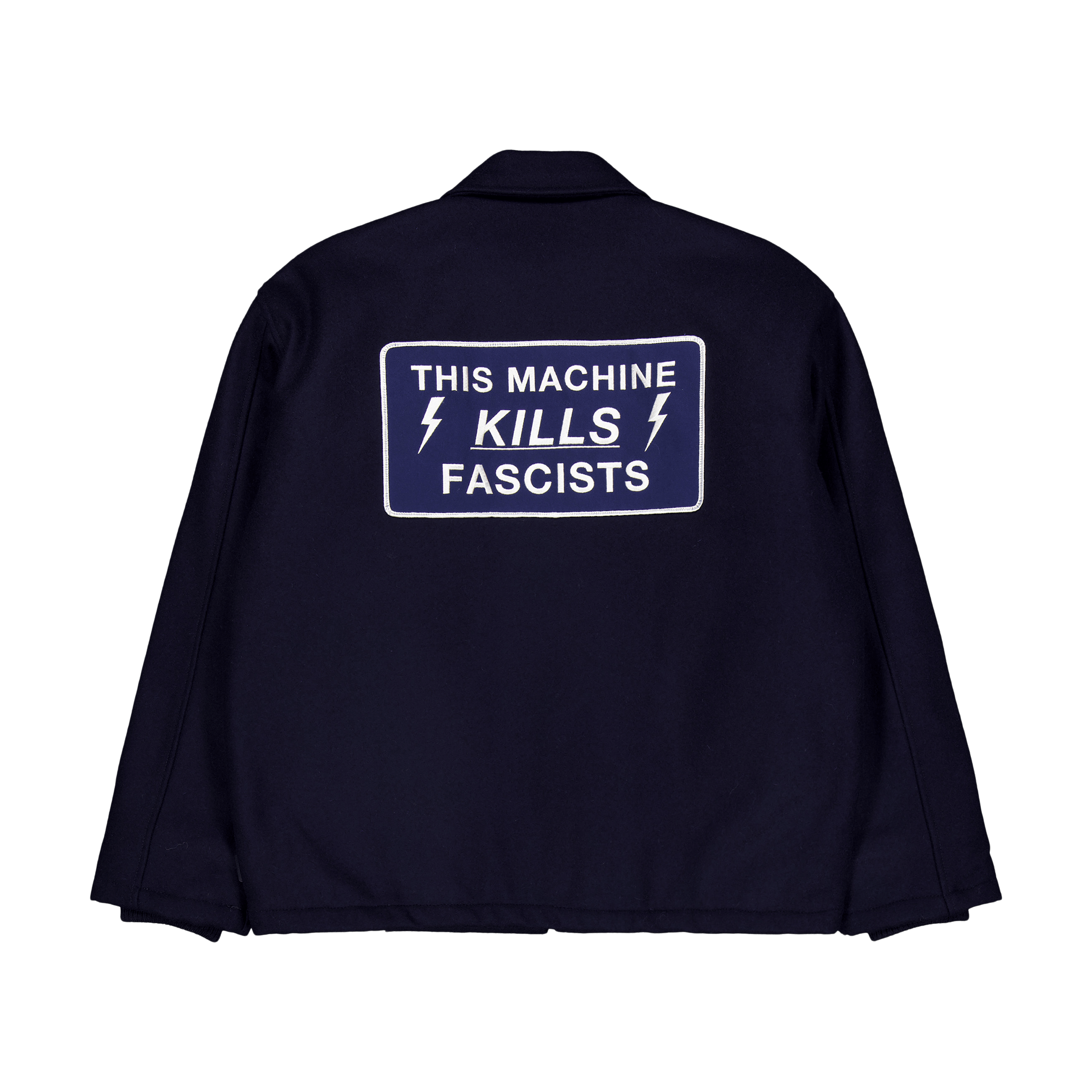 Neighborhood Melton Zip Up Jacket Navy
